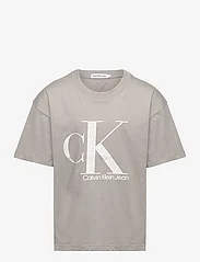 Calvin Klein - MARBLE MONOGRAM SS T-SHIRT - kortärmade t-shirts - porpoise - 0