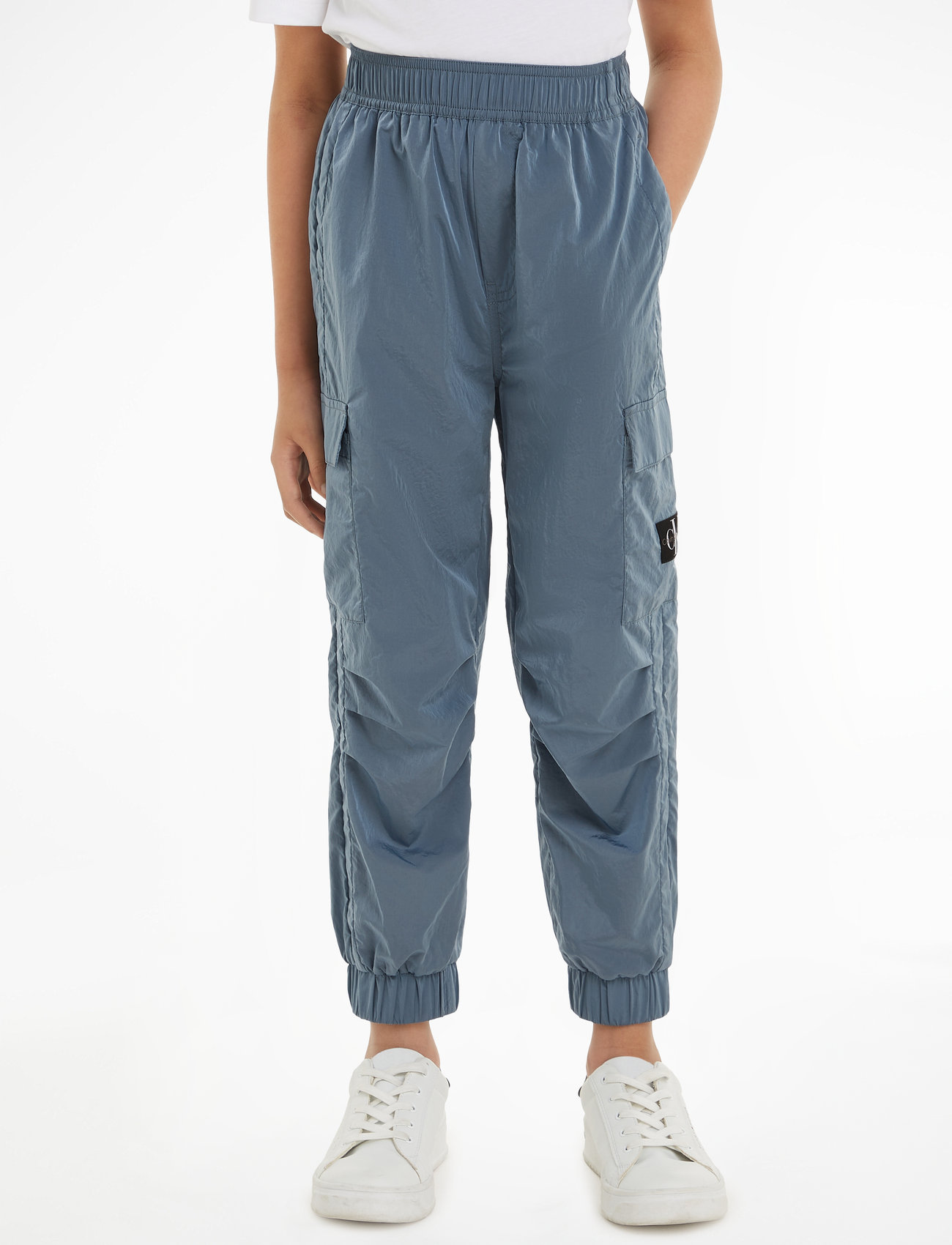 Calvin Klein - STRUCTURED NYLON TRACKPANTS - outdoor pants - goblin blue - 1