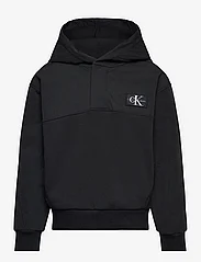Calvin Klein - MIX MEDIA MONOCHROME HOODIE - medvilniniai megztiniai ir džemperiai su gobtuvu - ck black - 0
