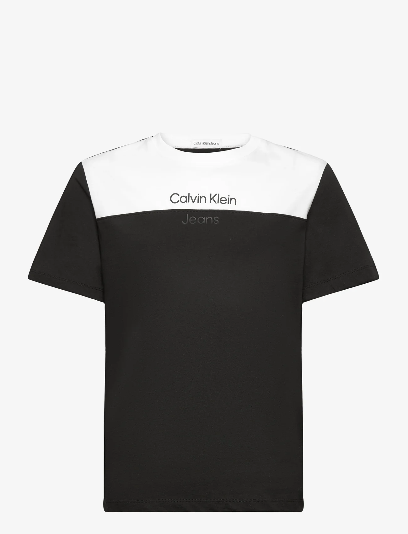 Calvin Klein - JERSEY COLOR BLOCK SS T-SHIRT - lyhythihaiset t-paidat - ck black - 0