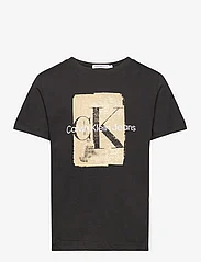 Calvin Klein - SECOND SKIN PRINT SS T-SHIRT - t-krekli ar īsām piedurknēm - ck black - 0
