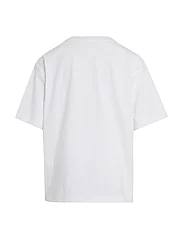 Calvin Klein - LAYERED GRAPHIC RELAXED T-SHIRT - lühikeste varrukatega t-särgid - bright white - 4