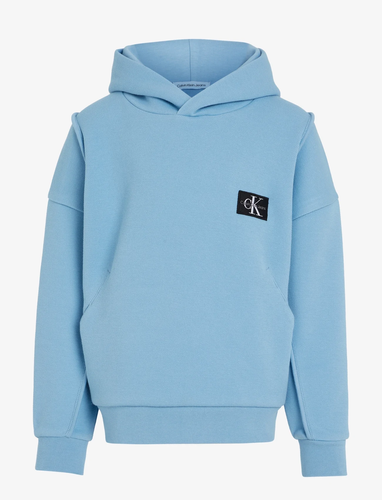 Calvin Klein - PIQUE MODERN COMFORT HOODIE - hoodies - dusk blue - 0