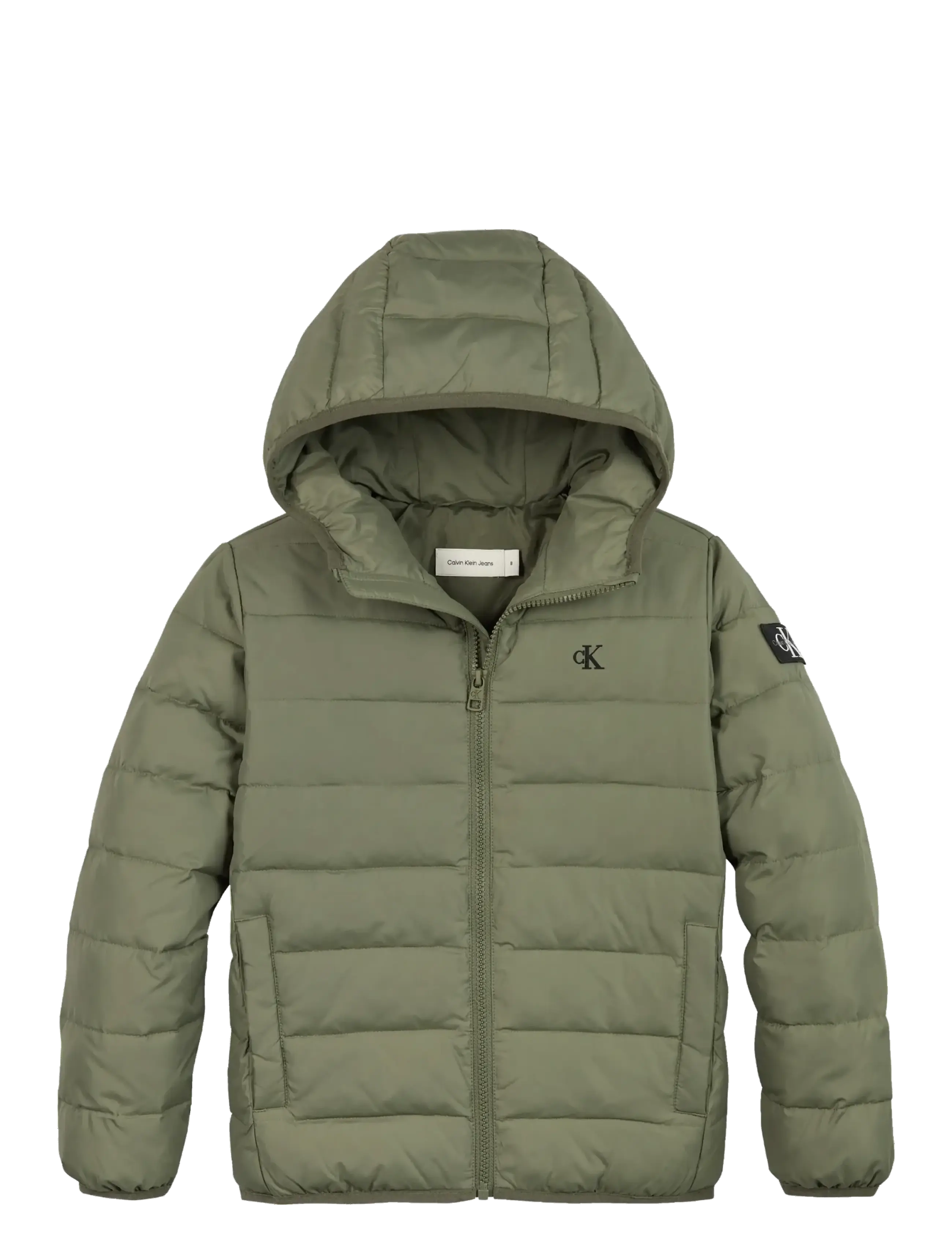 Calvin Klein INST. LOGO LIGHT PADDED JACKET - Outdoor - DUSTY OLIVE / khaki/green