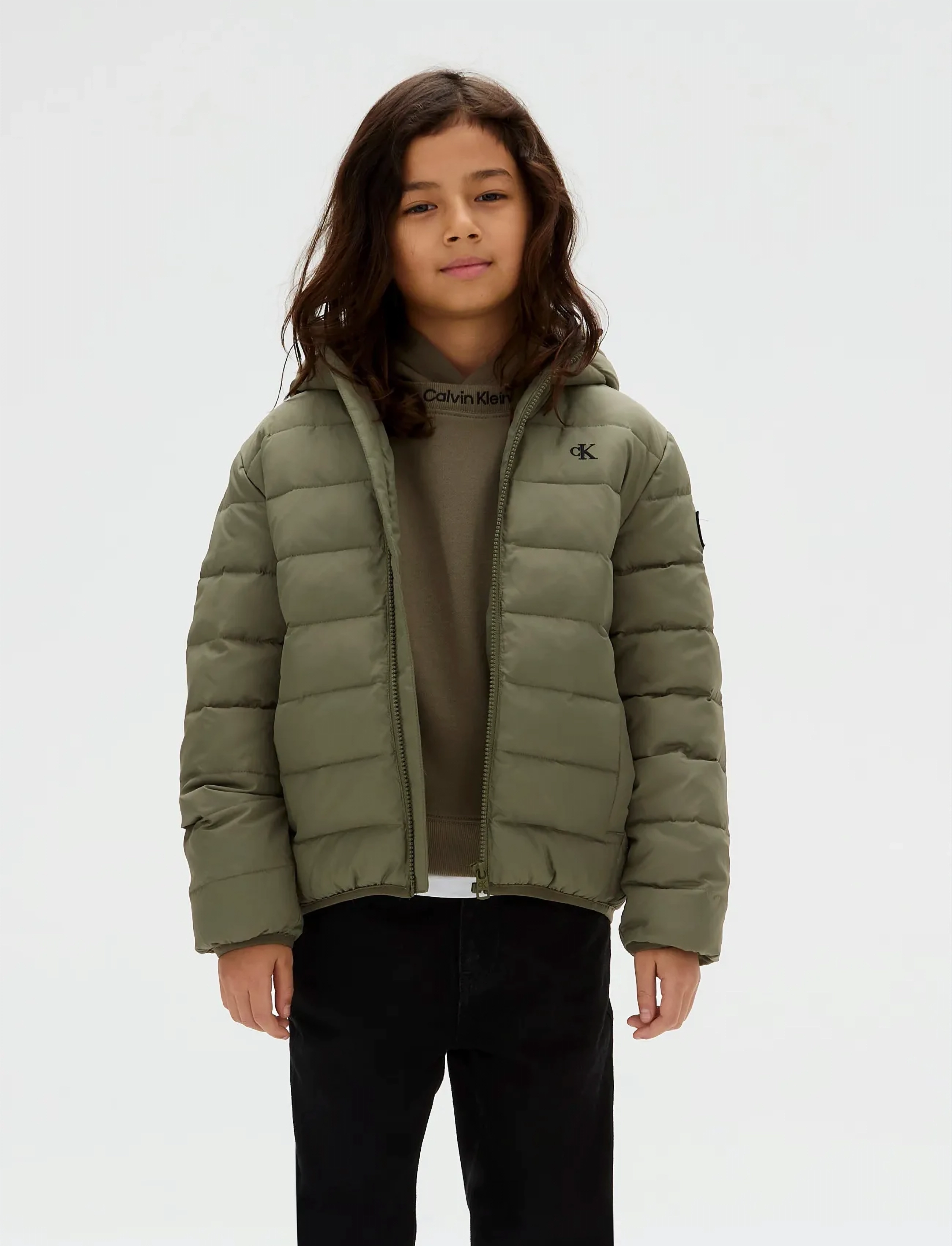 Calvin Klein - INST. LOGO LIGHT PADDED JACKET - joped - dusty olive - 5