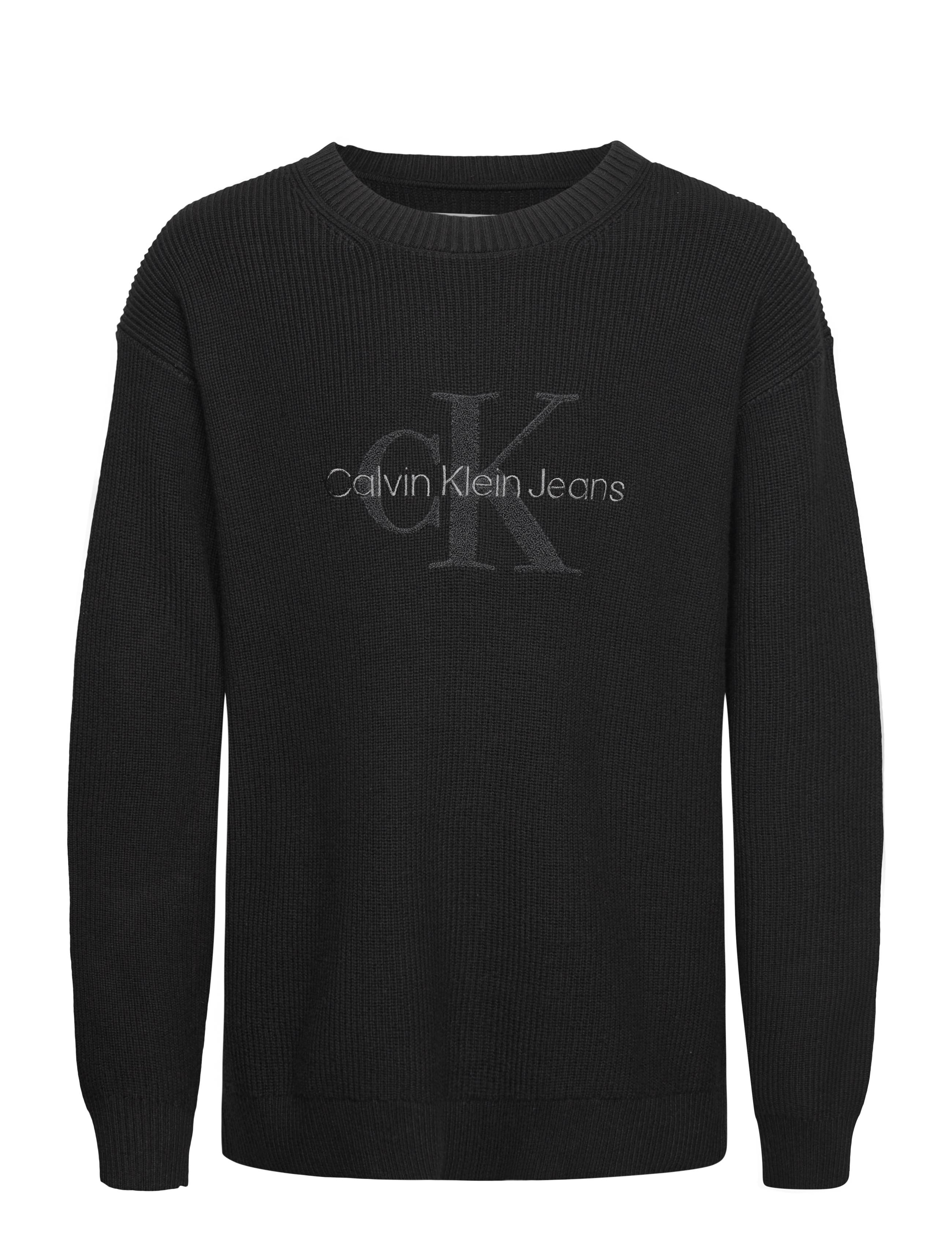 Calvin Klein - TOWELLING CK STITCH SWEATER - ck black - 1