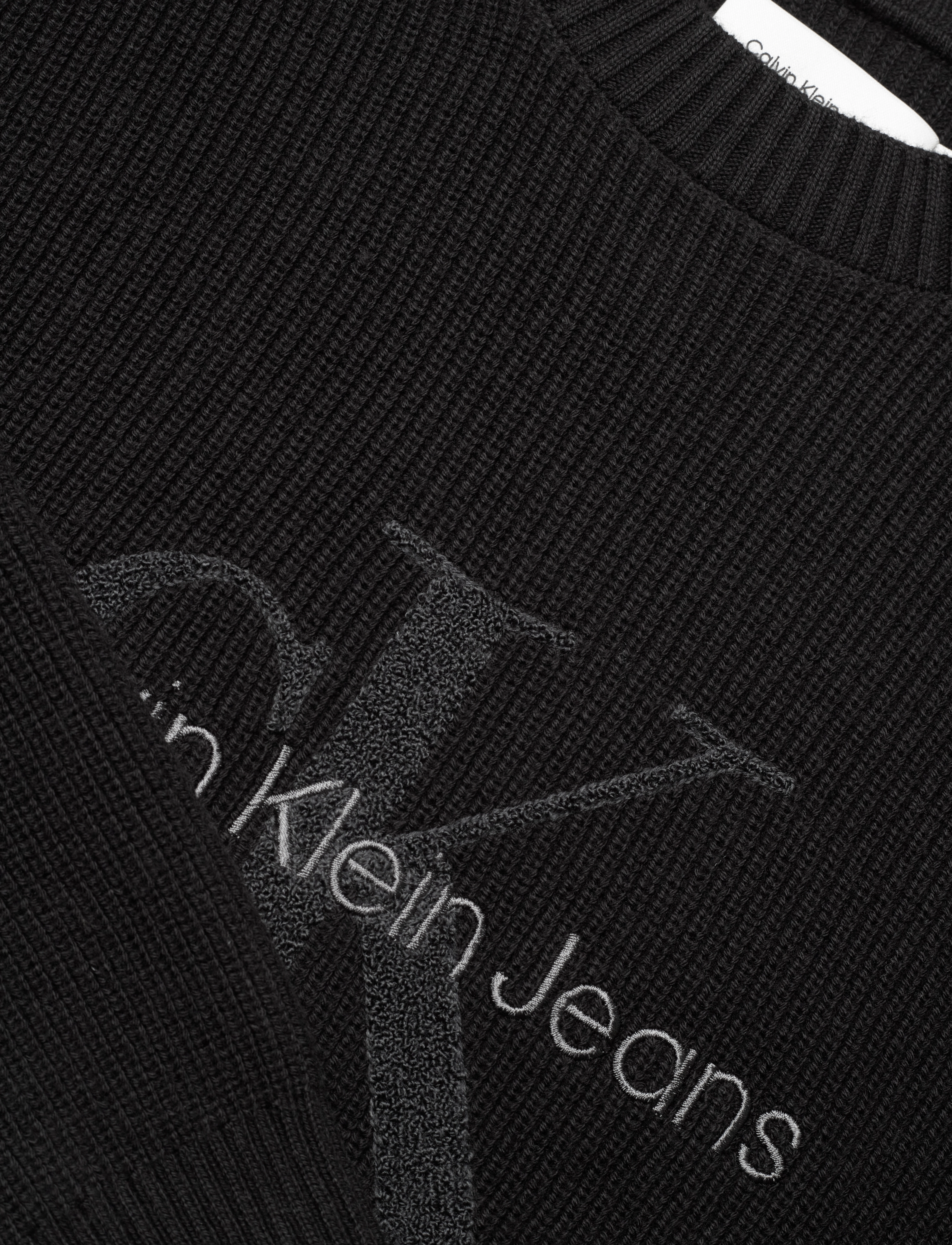 Calvin Klein - TOWELLING CK STITCH SWEATER - ck black - 5