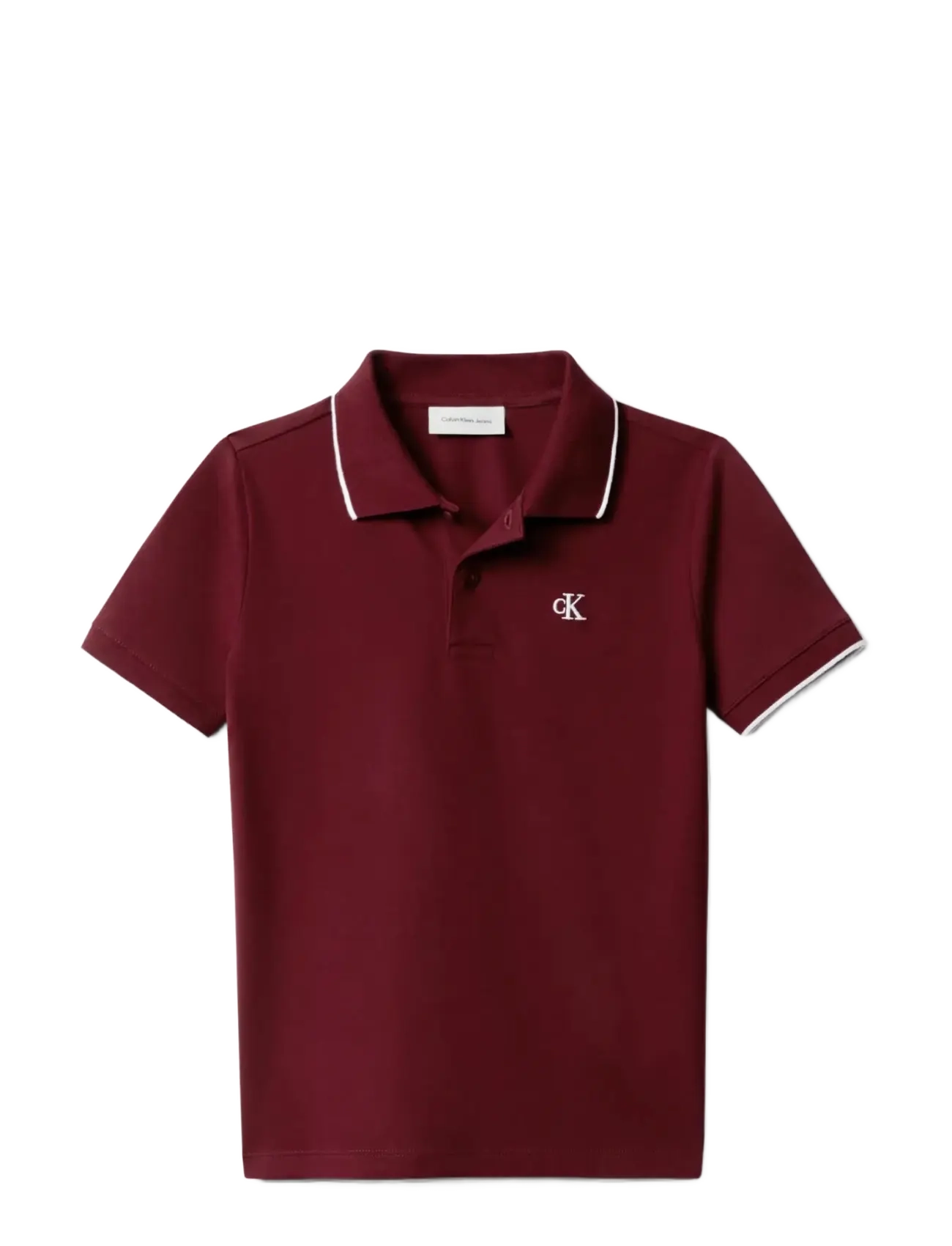 Calvin Klein TIPPING REGULAR SS POLO - Premium styles - RASPBERRY CHOCOLATE / burgundy