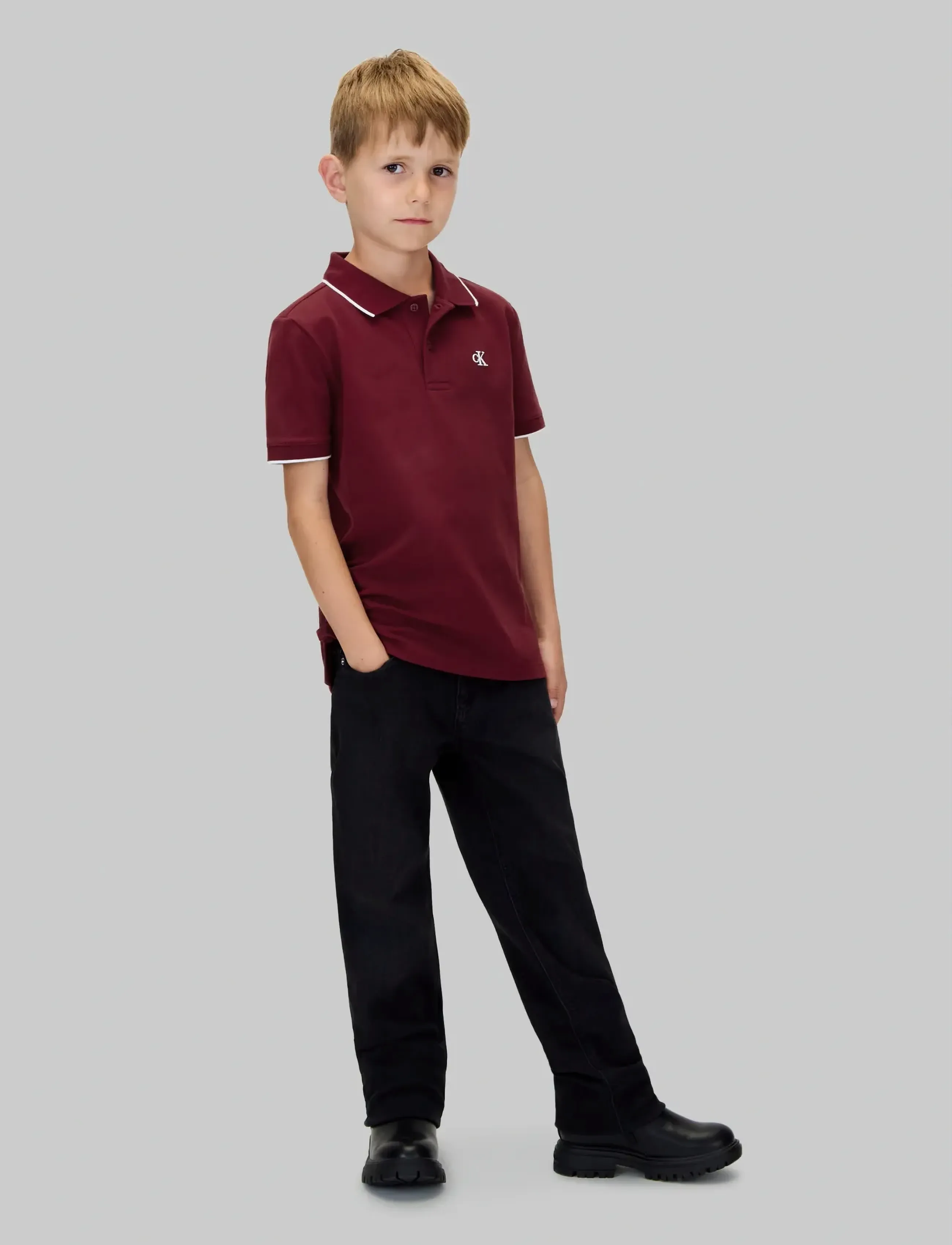Calvin Klein - TIPPING REGULAR SS POLO - raspberry chocolate - 4