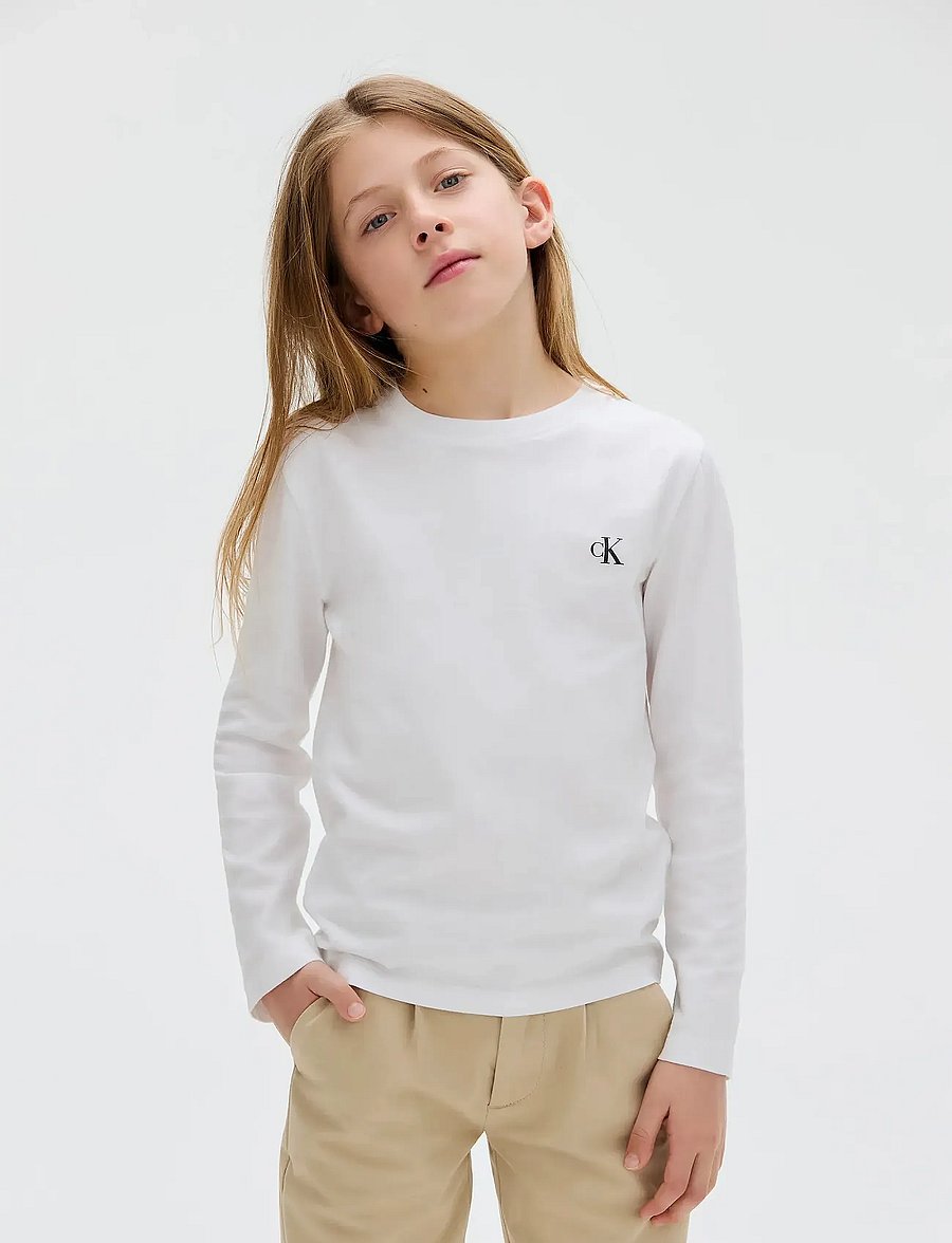 Calvin Klein - 2P CHEST MONO LS T-SHIRT - langärmelig - ck black bright white - 0
