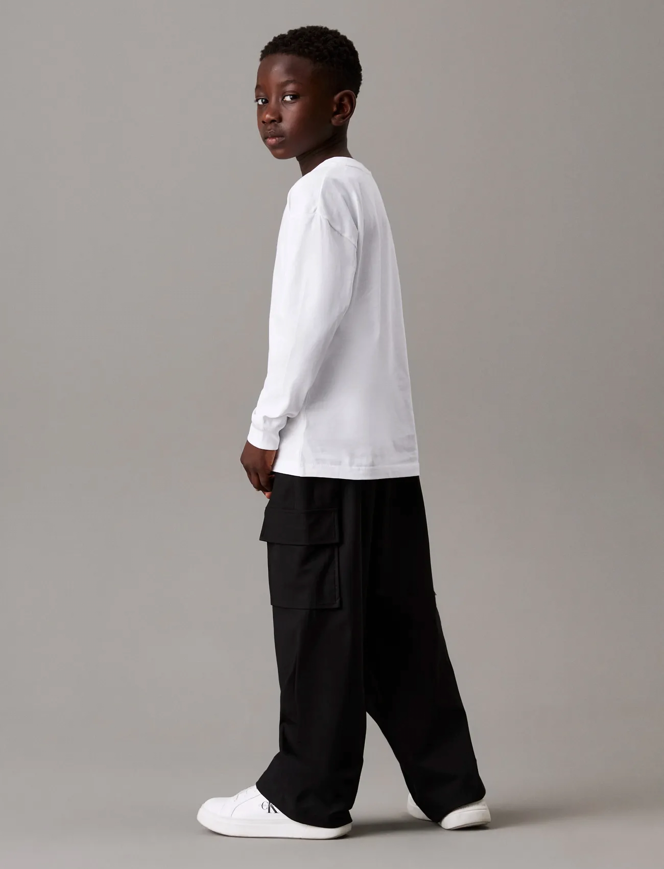 Calvin Klein - EMBRO. CK LOGO LS T-SHIRT - bright white - 2