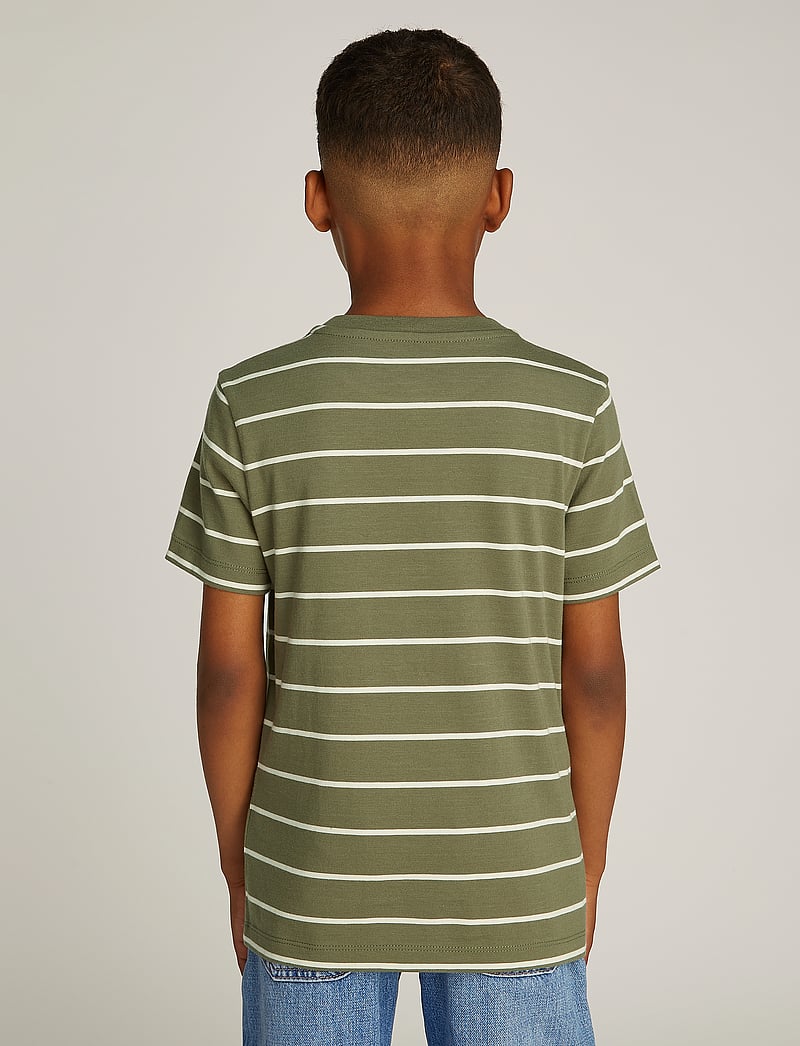 Calvin Klein - 2P STRIPED T-SHIRTS - kortærmede t-shirts - tea time / dusty olive stripes - 3