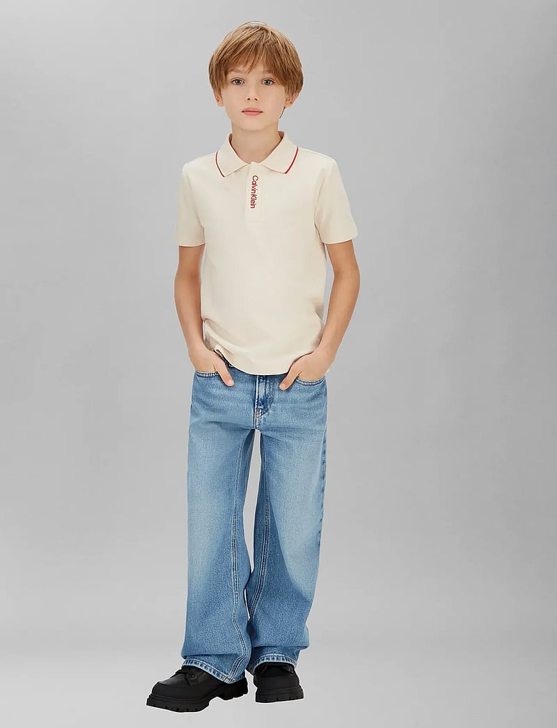 Calvin Klein - EMBRO. CK LOGO PIQUE POLO - kurzärmelig - whitecap gray - 0