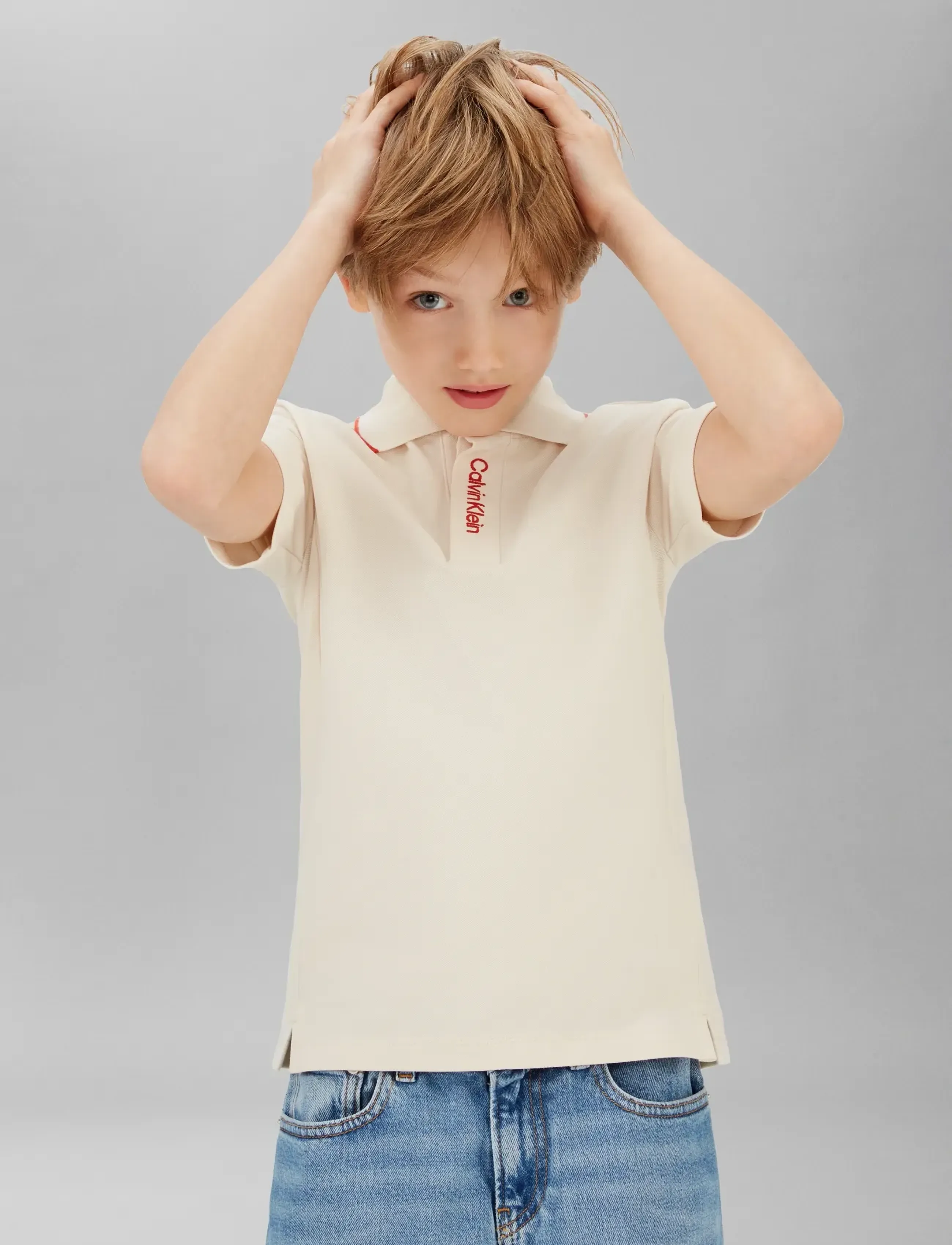 Calvin Klein - EMBRO. CK LOGO PIQUE POLO - whitecap gray - 5
