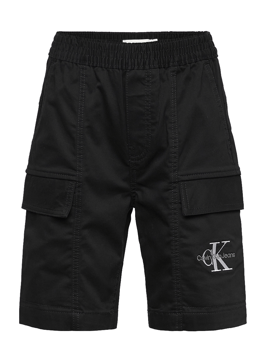 Calvin Klein - ESSENTIAL WOVEN SHORTS - cargo shorts - ck black - 1
