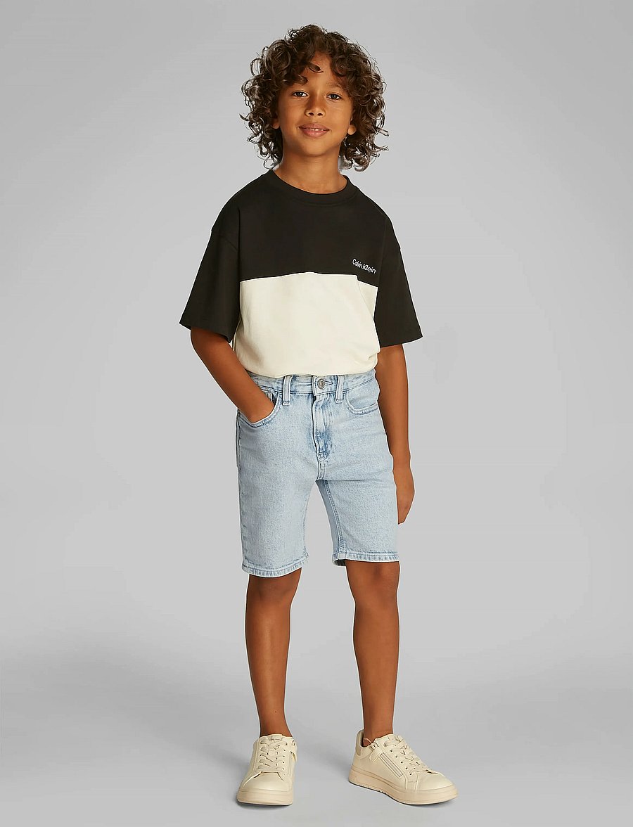 Calvin Klein - CLEAN SKY BLUE REG. DENIM SHORTS - farkkushortsit - clean sky blue - 0