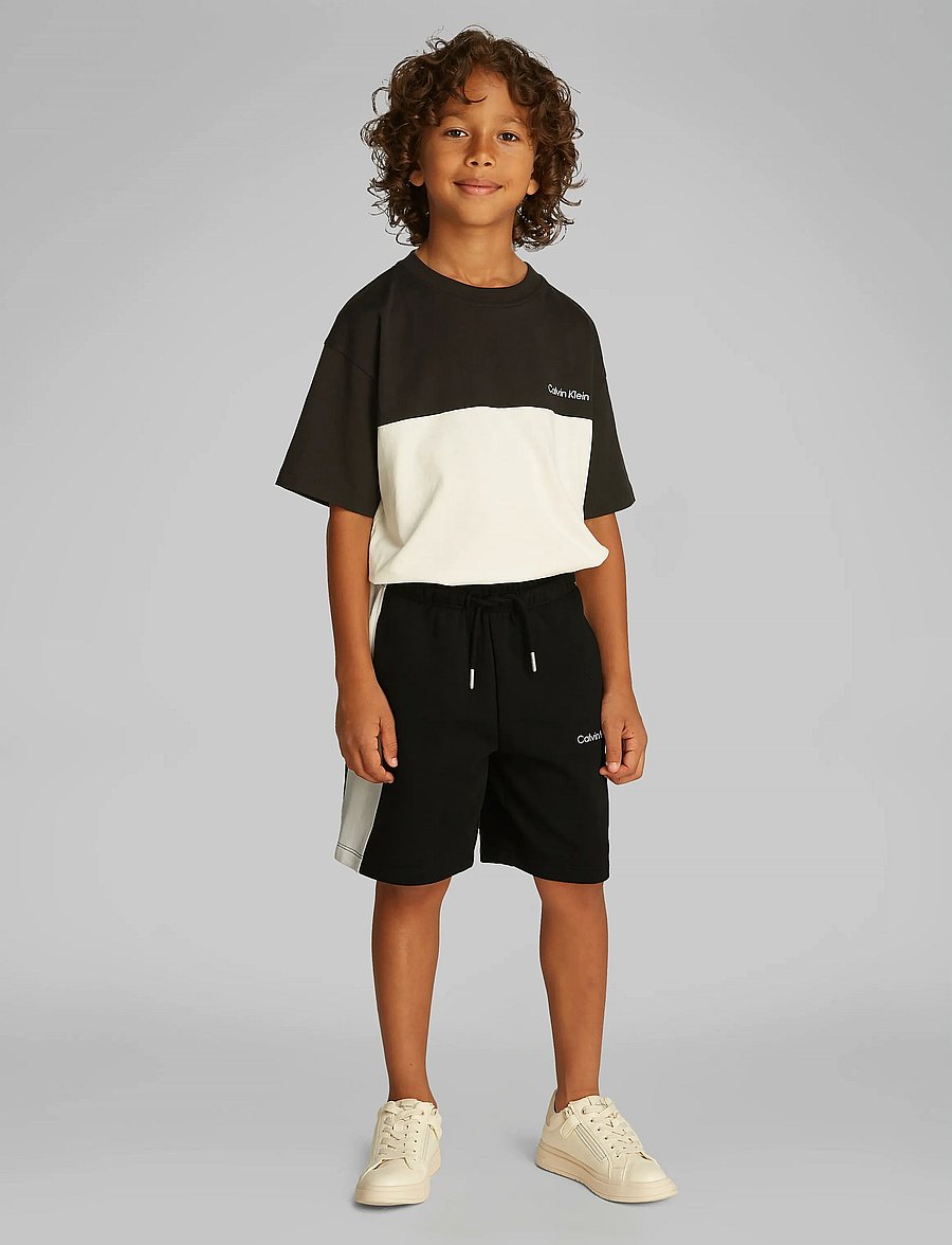Calvin Klein - COLOR BLOCK RELAXED SHORTS - lühikesed dressipüksid - ck black - 0