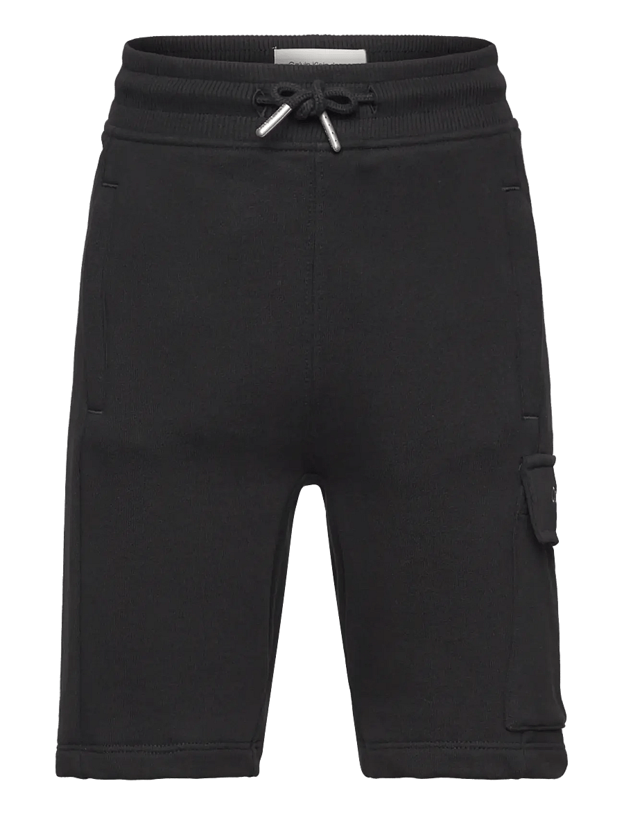 Calvin Klein - PEACHED TERRY CARGO SHORT - mjukisshorts - ck black - 1
