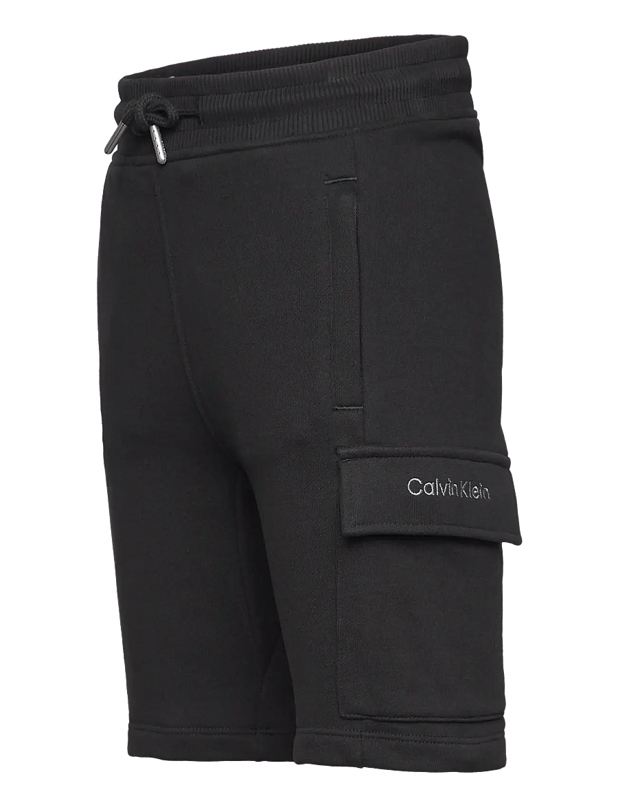 Calvin Klein - PEACHED TERRY CARGO SHORT - mjukisshorts - ck black - 3
