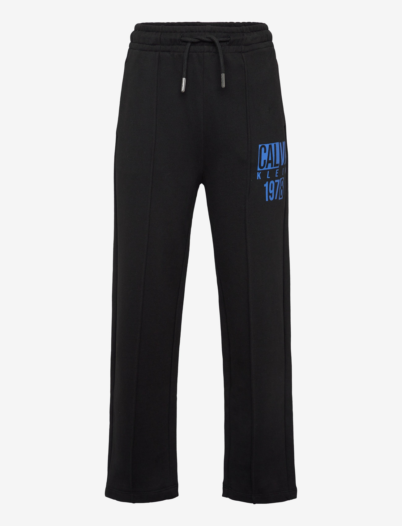 Calvin Klein - PEACHED TERRY PINTUCK JOGGER - mjukisbyxor - ck black - 1