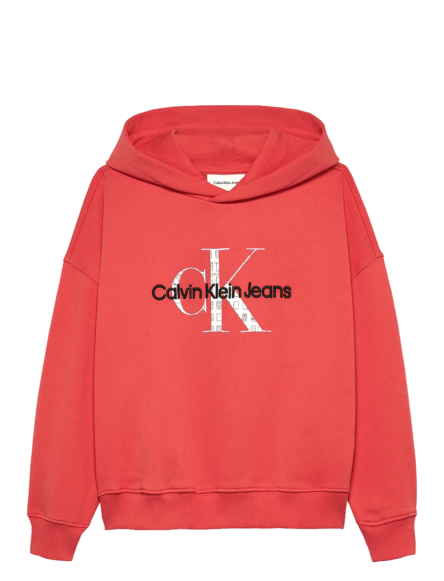 Calvin Klein - EMBRO LOGO HOODIE - hættetrøjer - vermilion - 0
