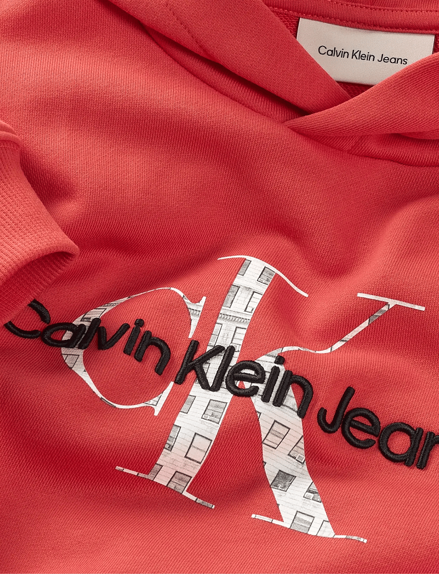 Calvin Klein - EMBRO LOGO HOODIE - hættetrøjer - vermilion - 1