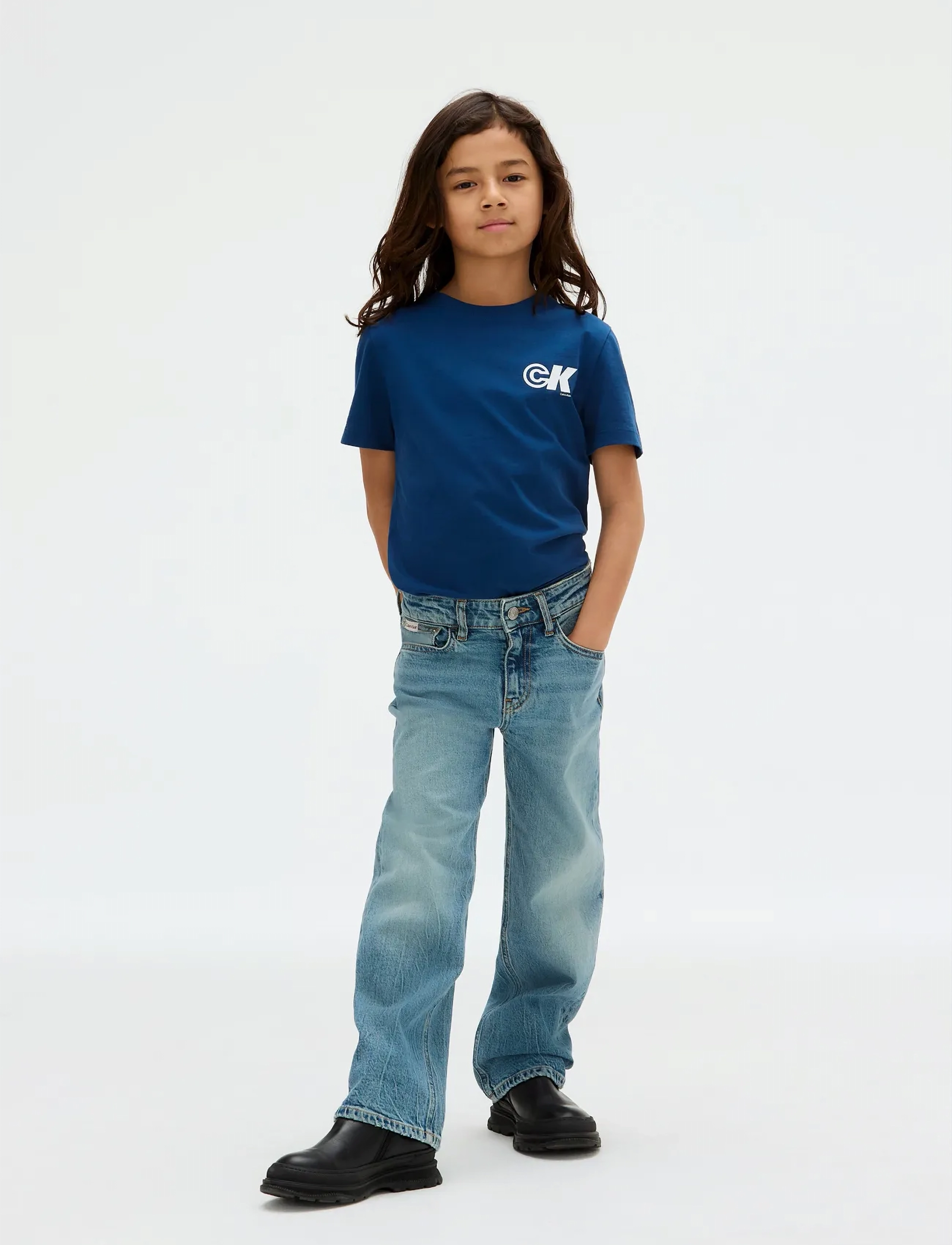Calvin Klein - SEASONAL CK REGULAR TEE - blue jean - 2