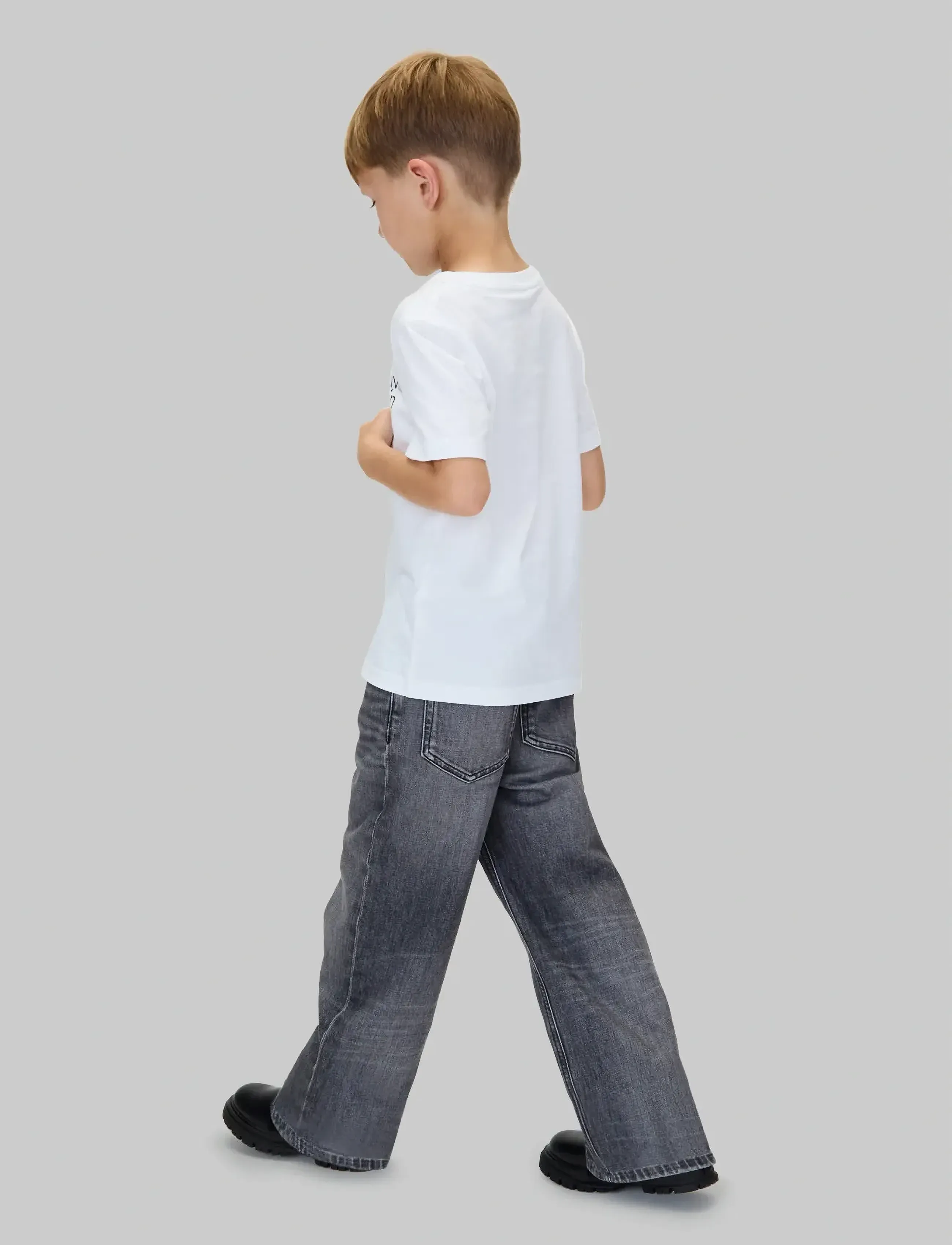 Calvin Klein - SKATER MID GREY STONE - pantalons larges - mid grey stone - 3
