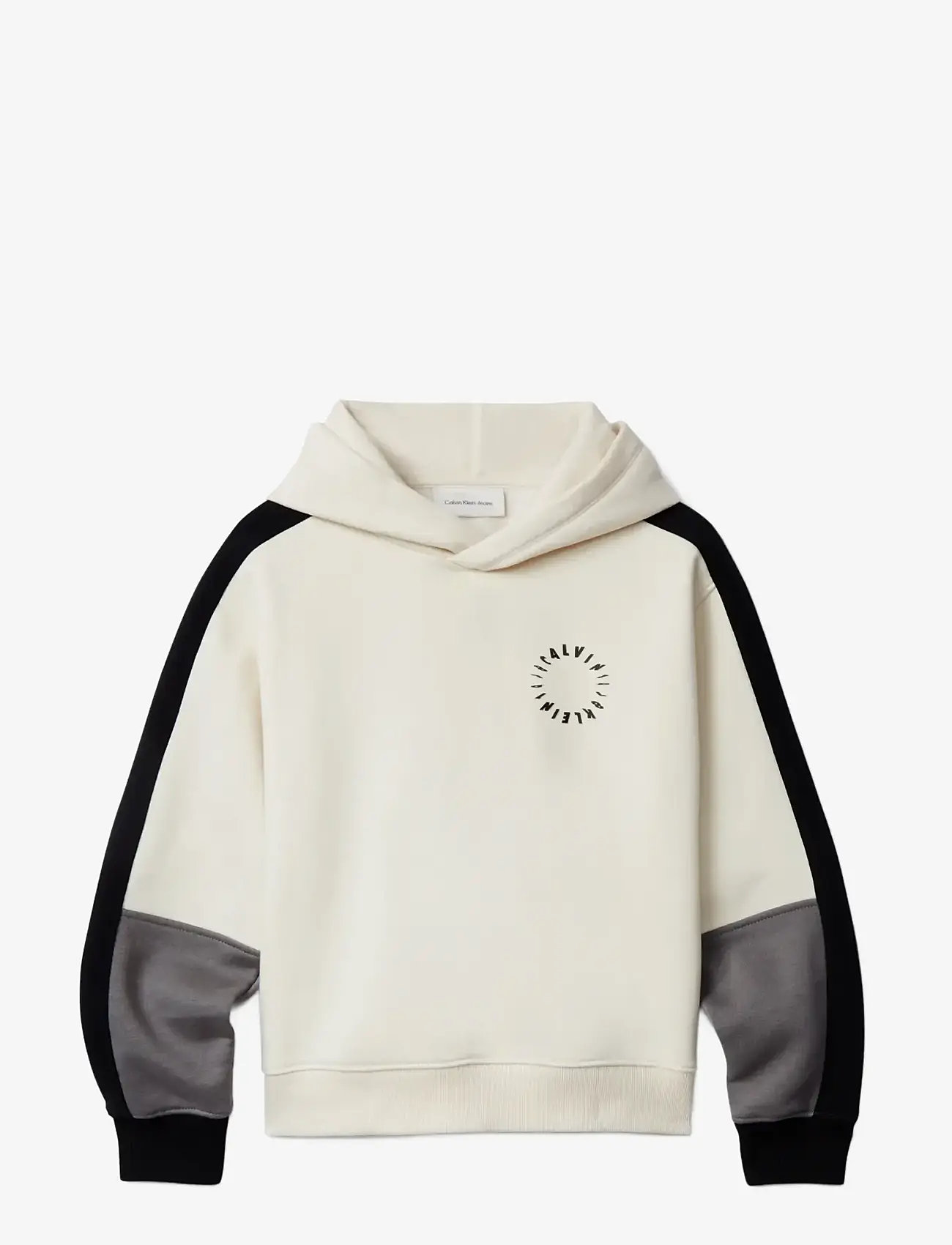 Calvin Klein - BRUSHED FLEECE CLR BLOCK HOODIE - hættetrøjer - whitecap gray - 1