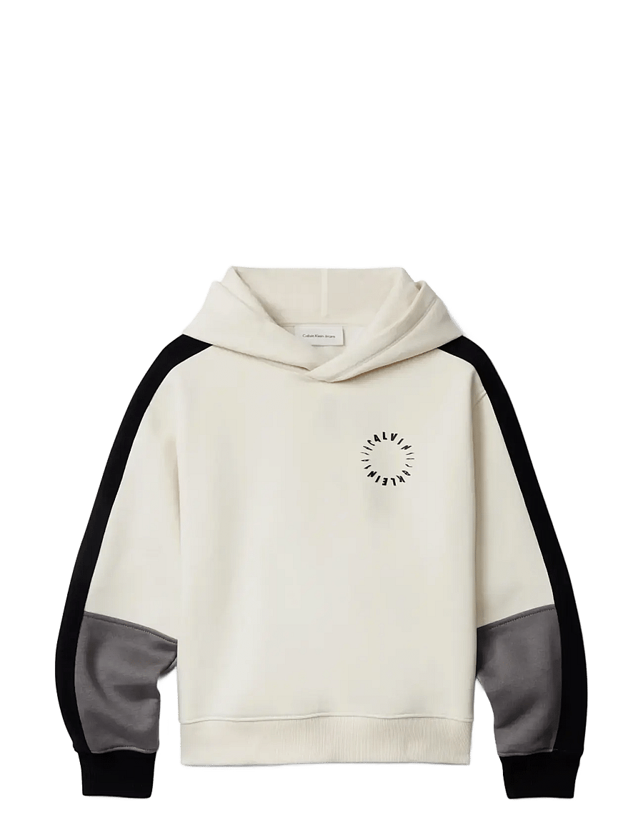Calvin Klein - BRUSHED FLEECE CLR BLOCK HOODIE - pulls à capuche - whitecap gray - 1