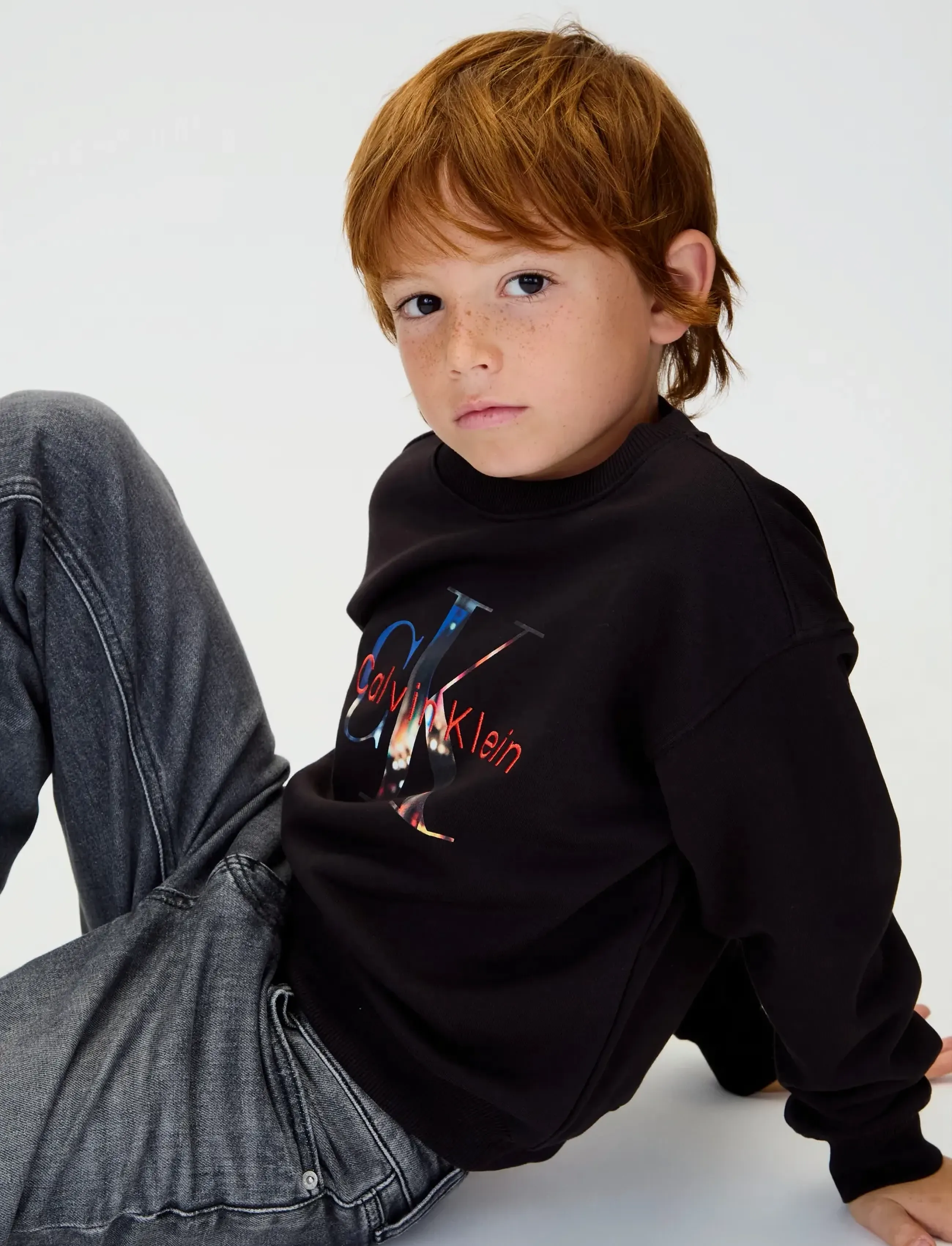 Calvin Klein - FILLED-IN PHOTO FLEECE MONO CN - sweatshirts - ck black - 2