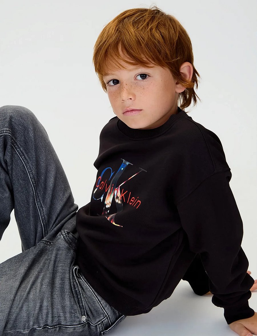 Calvin Klein - FILLED-IN PHOTO FLEECE MONO CN - sweatshirts - ck black - 2