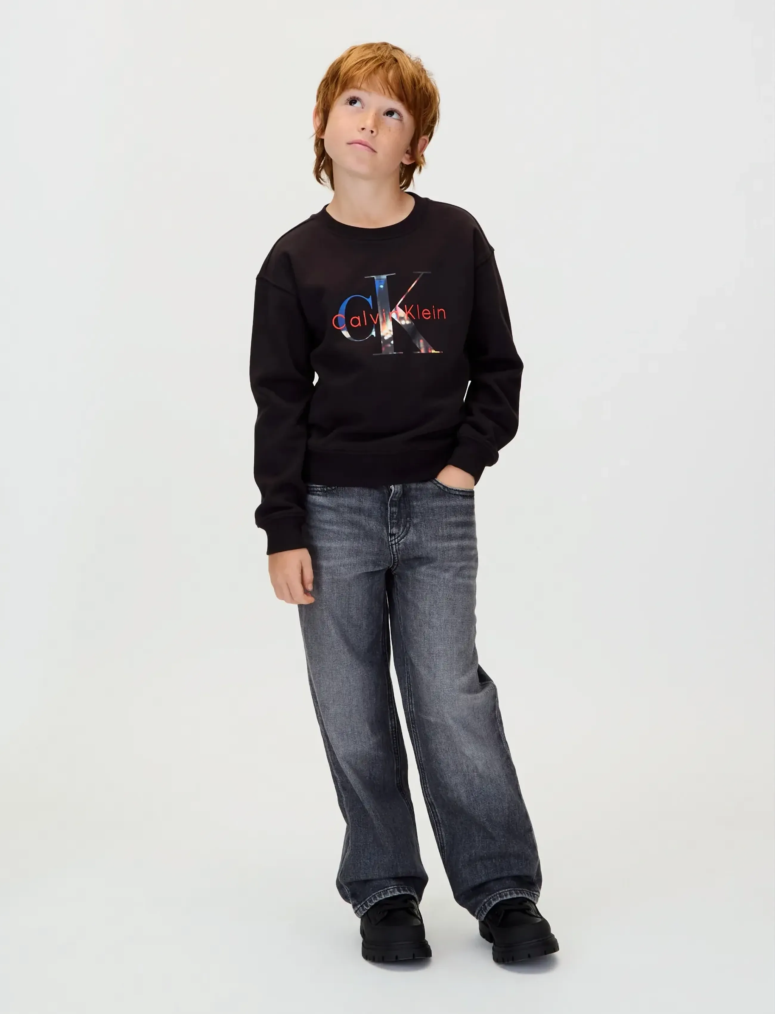 Calvin Klein - FILLED-IN PHOTO FLEECE MONO CN - sweatshirts - ck black - 3