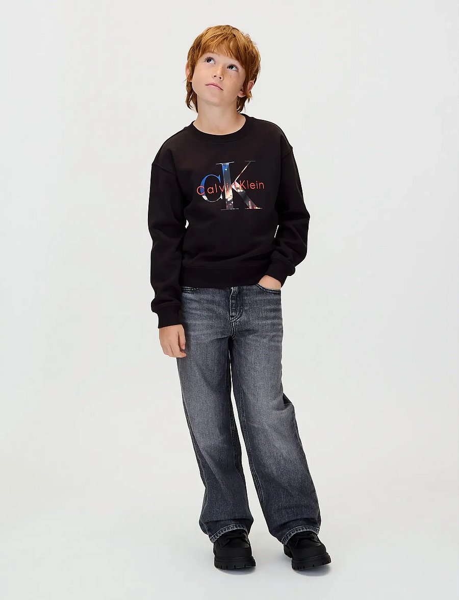 Calvin Klein - FILLED-IN PHOTO FLEECE MONO CN - sweatshirts - ck black - 3