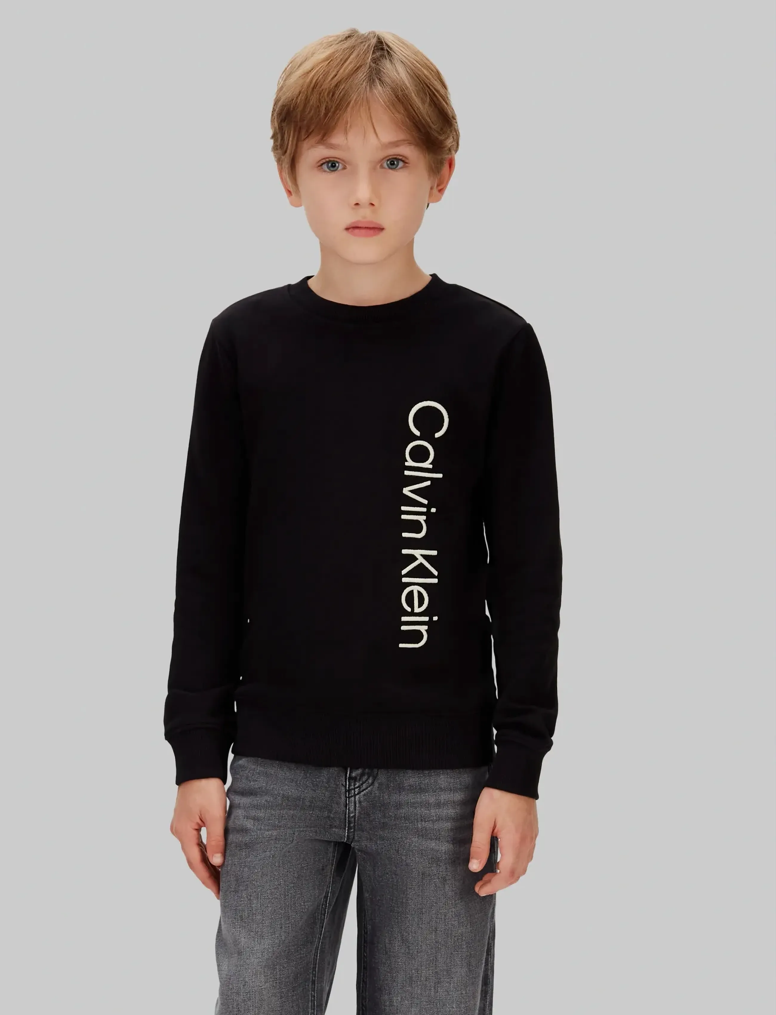 Calvin Klein - TERRY SIDE GRAPHIC CN SWEATSHIRT - sweatshirts - ck black - 2