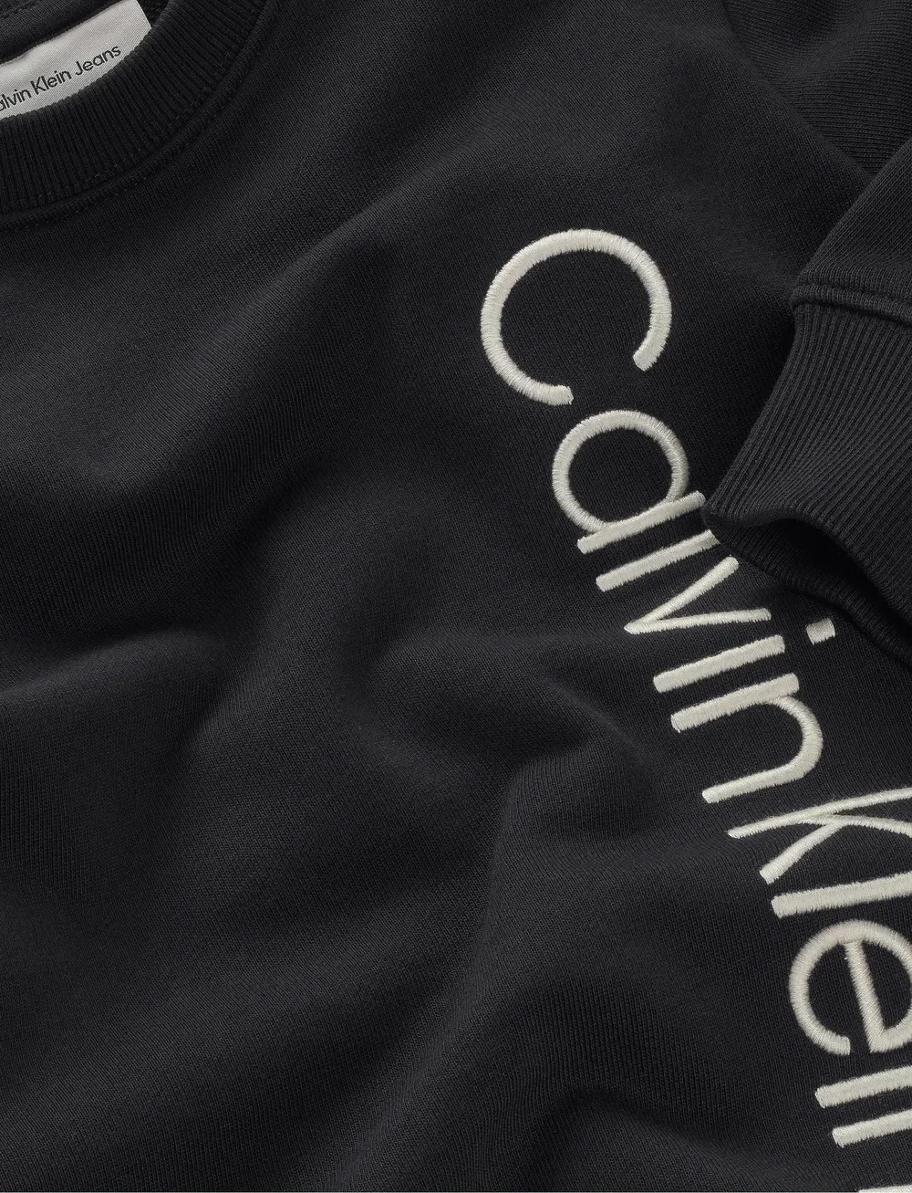 Calvin Klein - TERRY SIDE GRAPHIC CN SWEATSHIRT - dressipluusid - ck black - 1