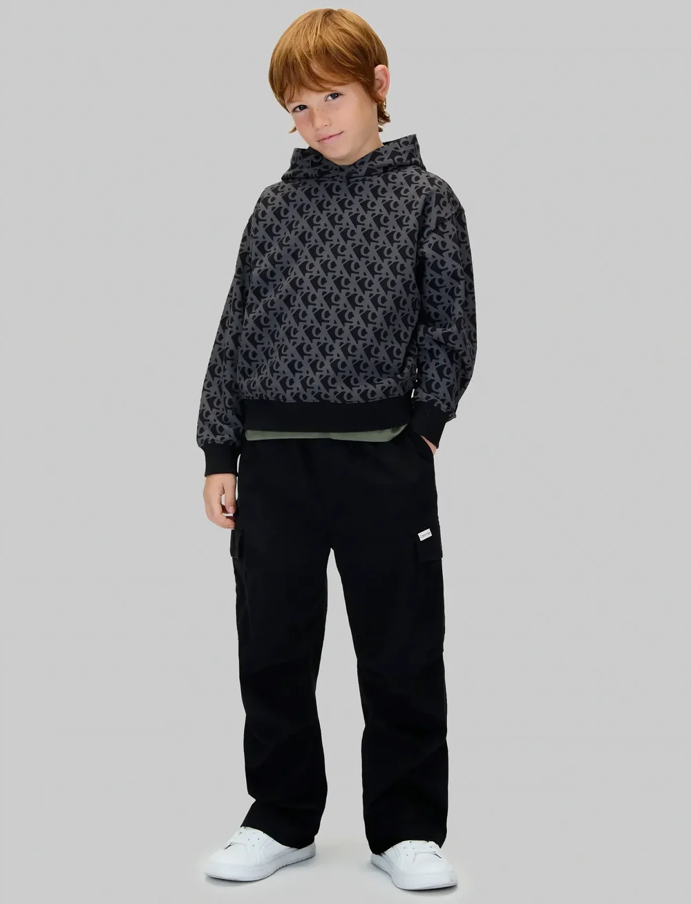 Calvin Klein - CK LOGO AOP HOODIE - kapuzenpullover - ck black - 2