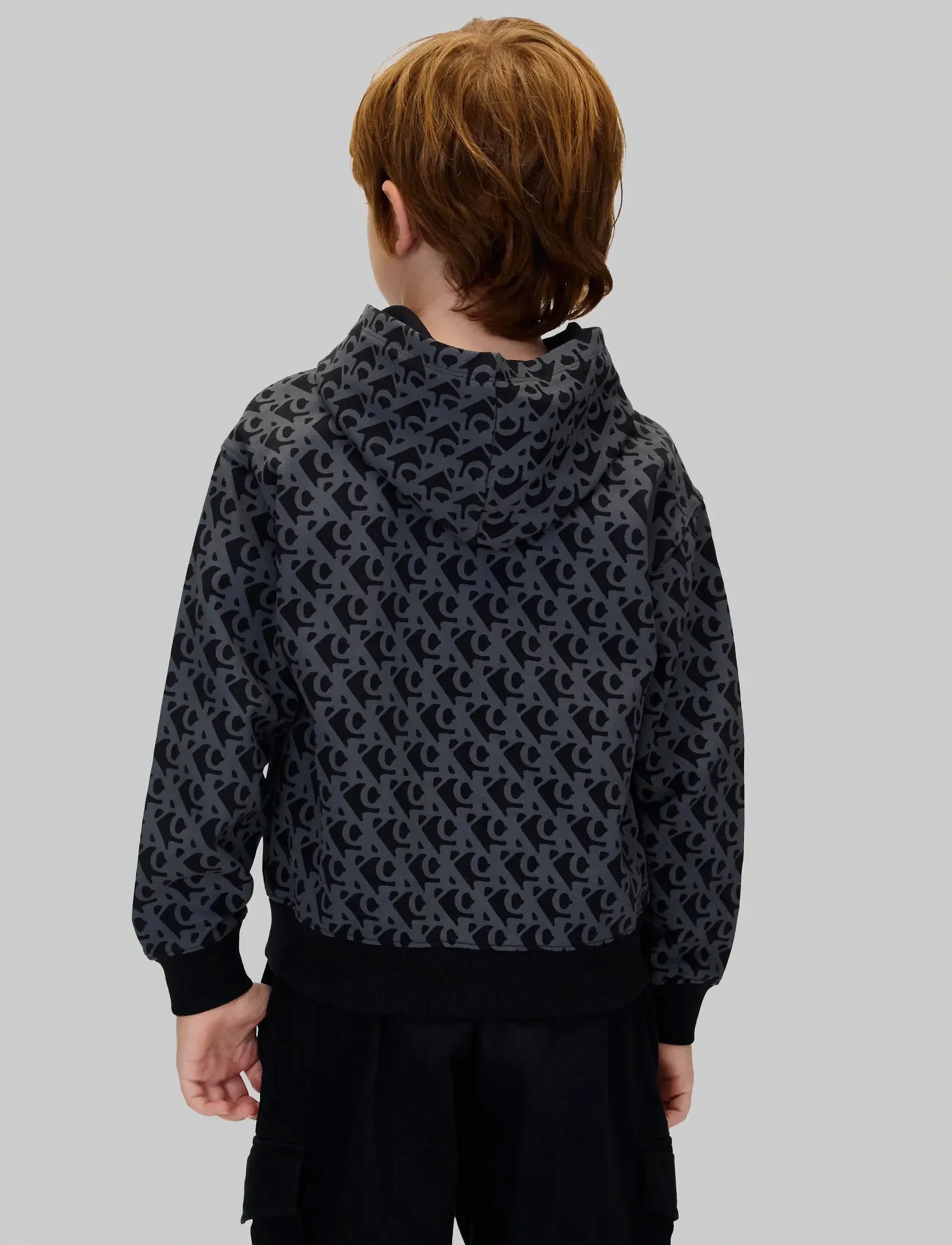 Calvin Klein - CK LOGO AOP HOODIE - kapuzenpullover - ck black - 3