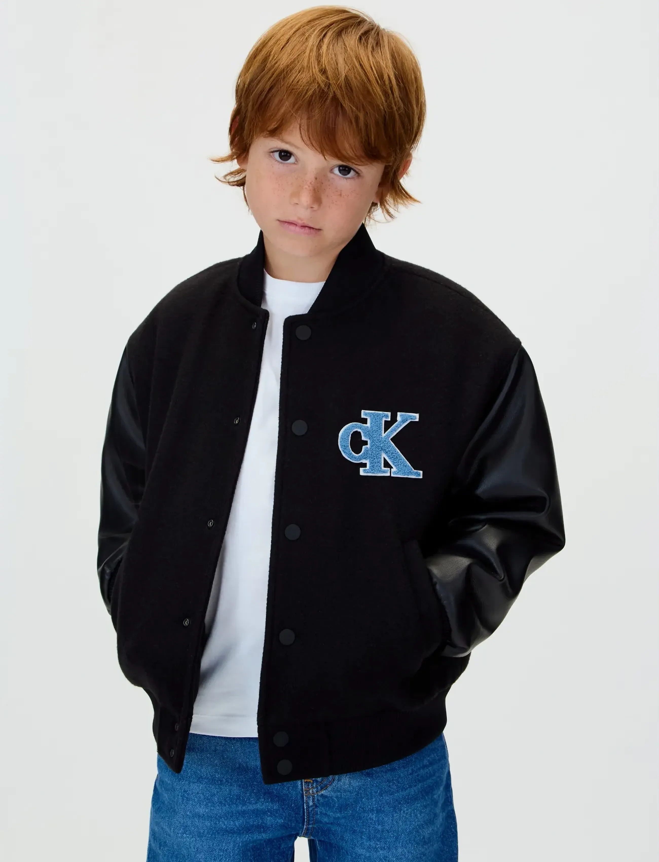 Calvin Klein Varsity Jacket, 170, Black, Jackets & Coats > Corduroy Jackets, Børn