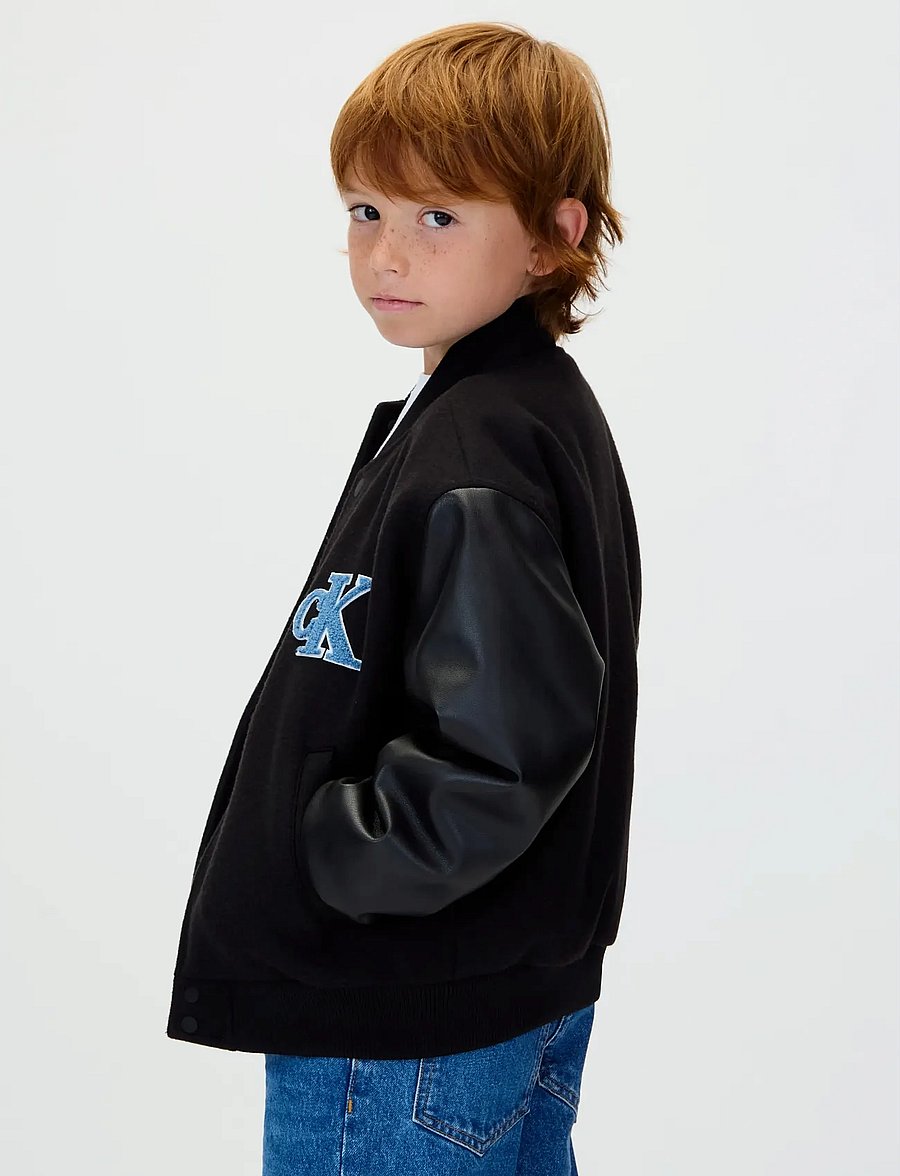Calvin Klein - VARSITY JACKET - jeansjacken - ck black - 3
