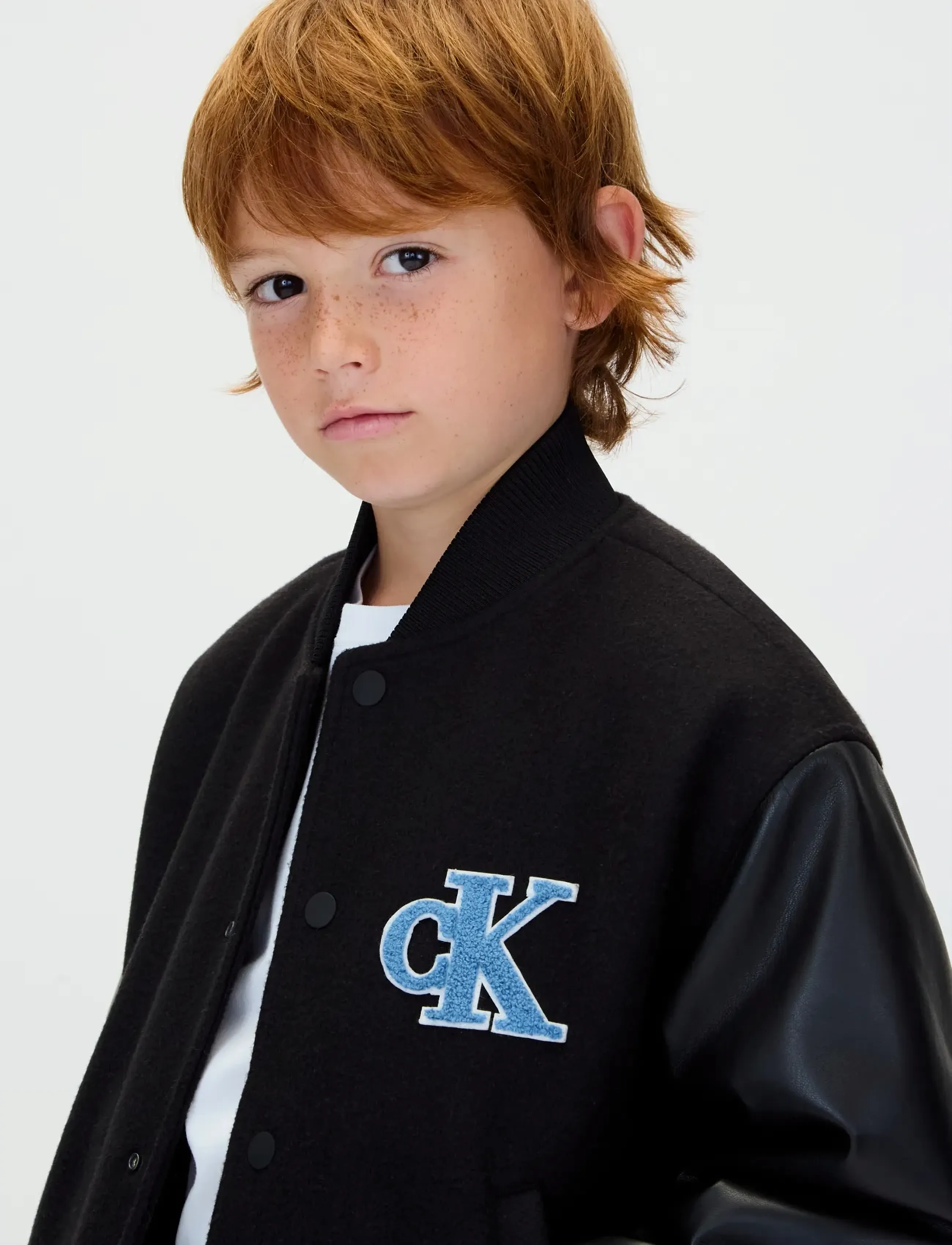 Calvin Klein - VARSITY JACKET - jeansjacken - ck black - 4