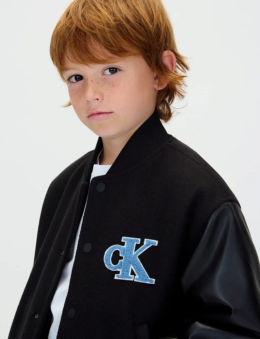 Calvin Klein - VARSITY JACKET - jeansjacken - ck black - 4