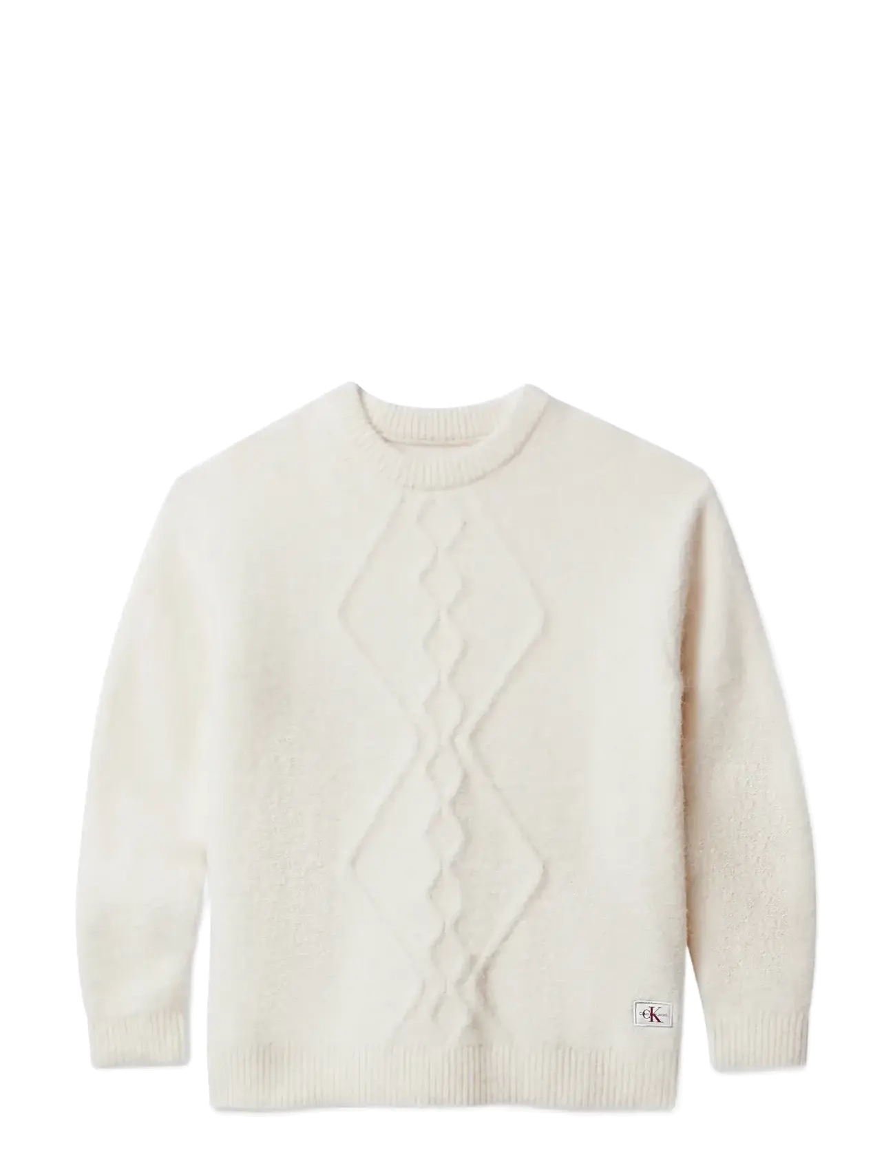 CALVIN KLEIN Fluffy Pullover Weiß - 128 - Kinder