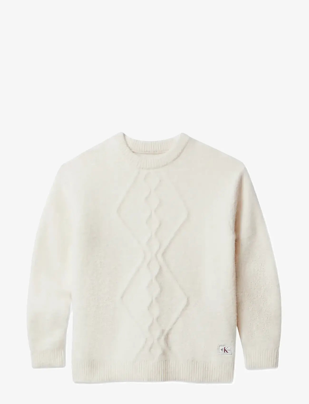 Calvin Klein - FLUFFY SWEATER - stickade tröjor - whitecap gray - 1