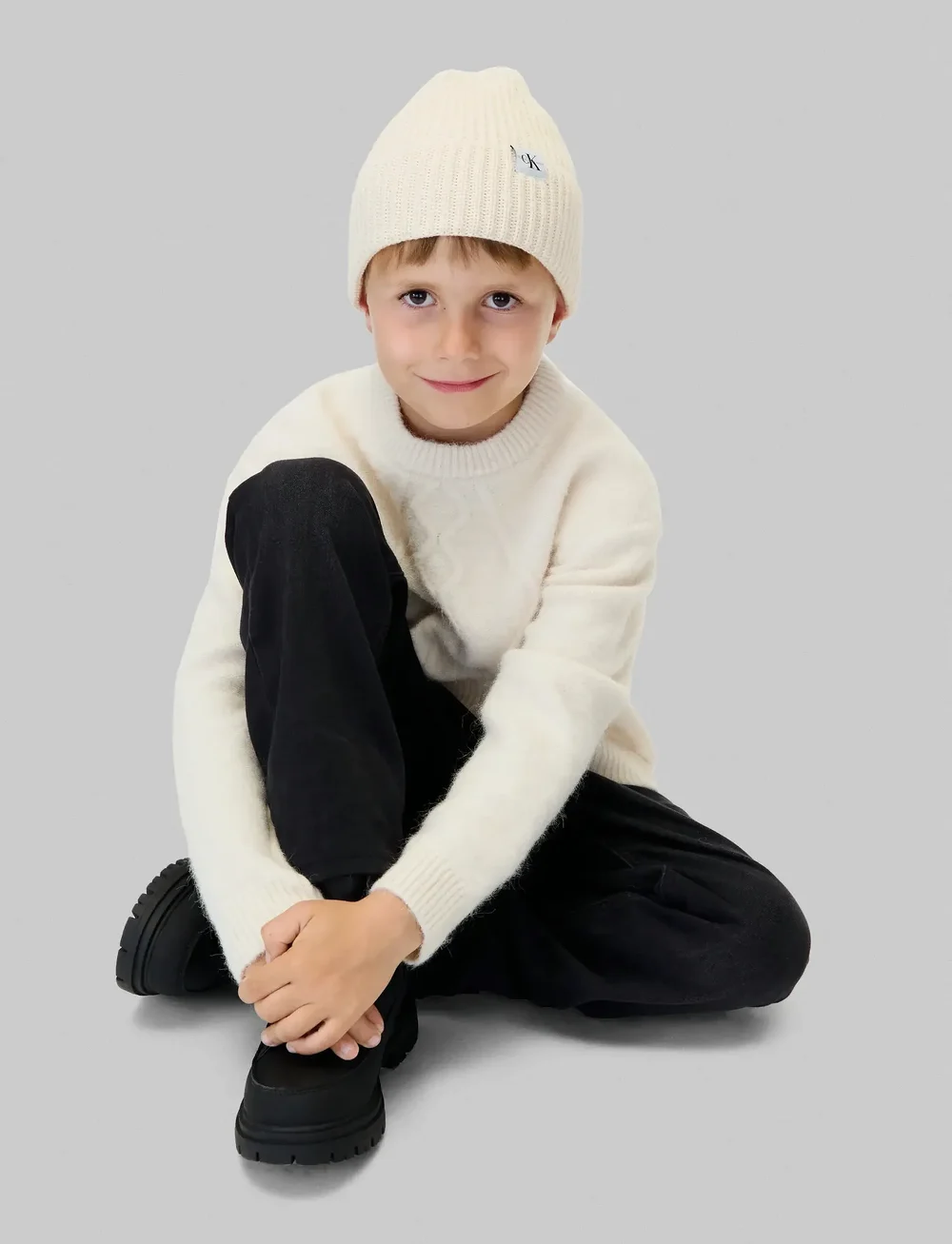 Calvin Klein - FLUFFY SWEATER - pullover - whitecap gray - 5