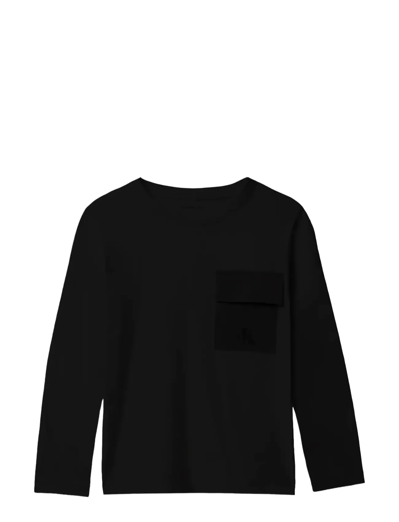Calvin Klein POCKET LS T-SHIRT - Toppe og t-shirts - CK BLACK / black