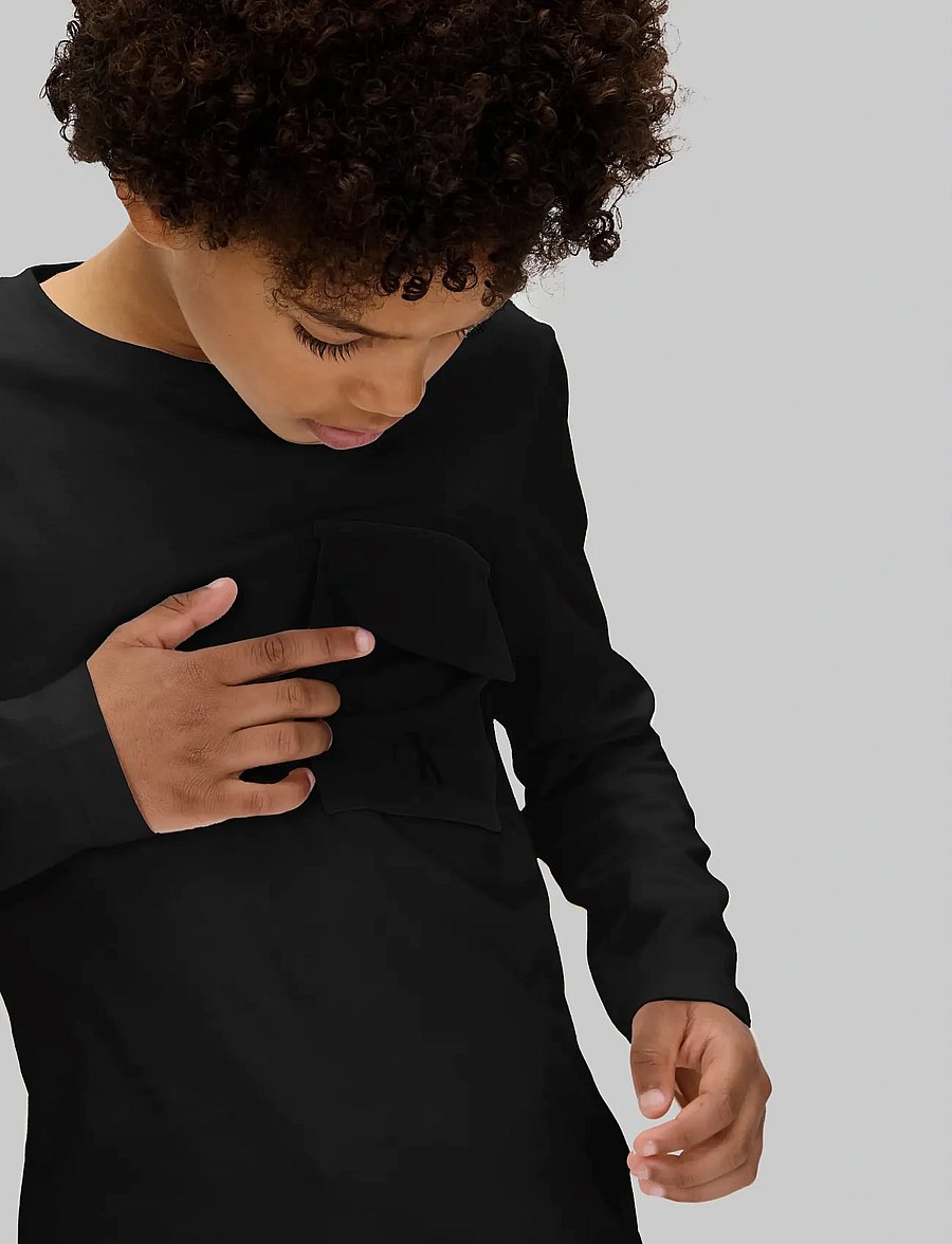 Calvin Klein - POCKET LS T-SHIRT - pikkade varrukatega t-särgid - ck black - 4