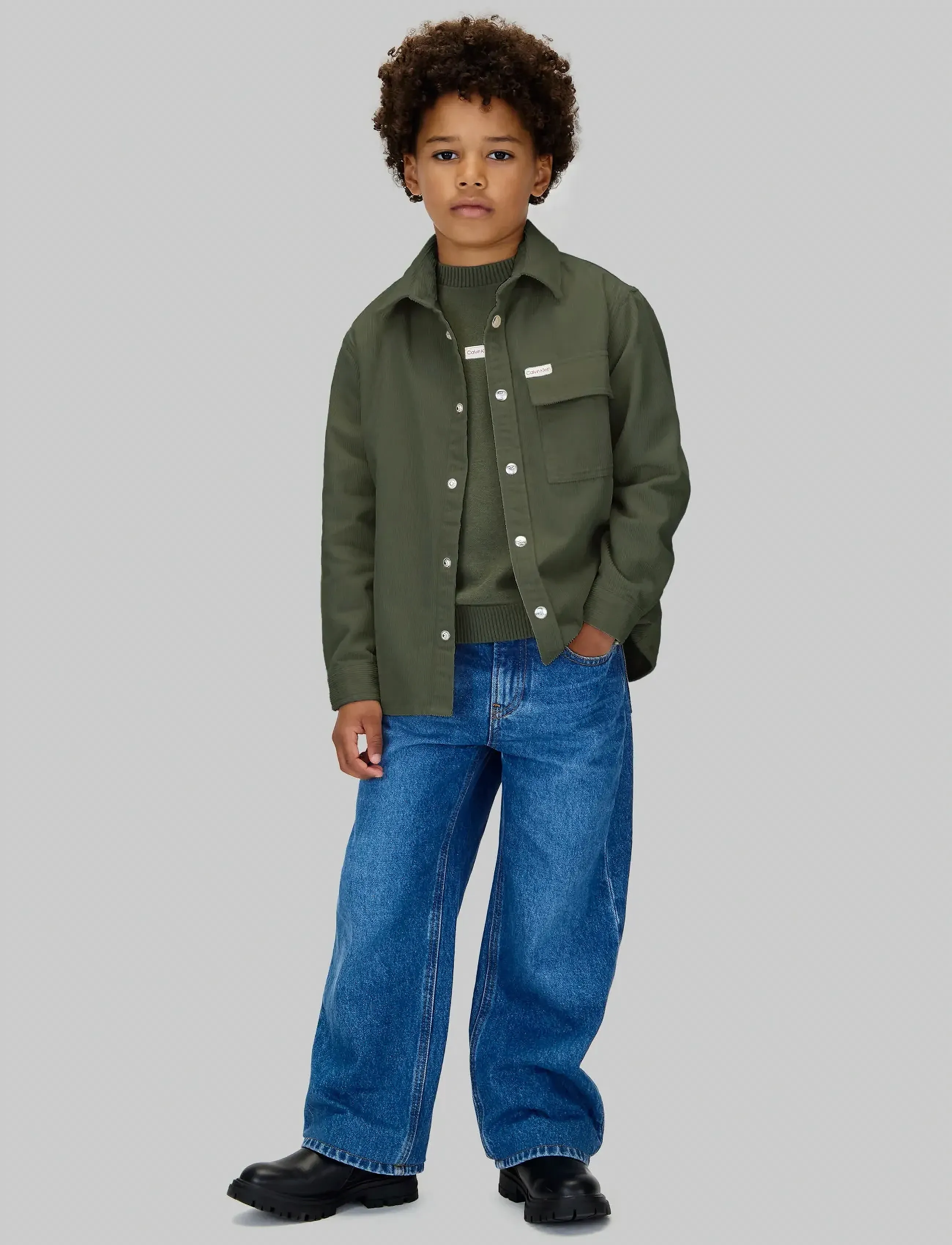 Calvin Klein - LOGO LABEL SWEATER - thyme - 2