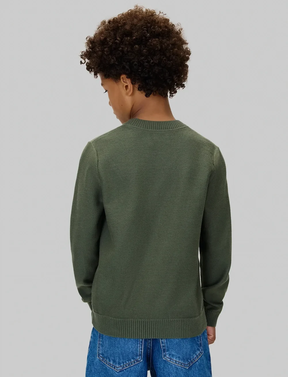Calvin Klein - LOGO LABEL SWEATER - swetry - thyme - 3
