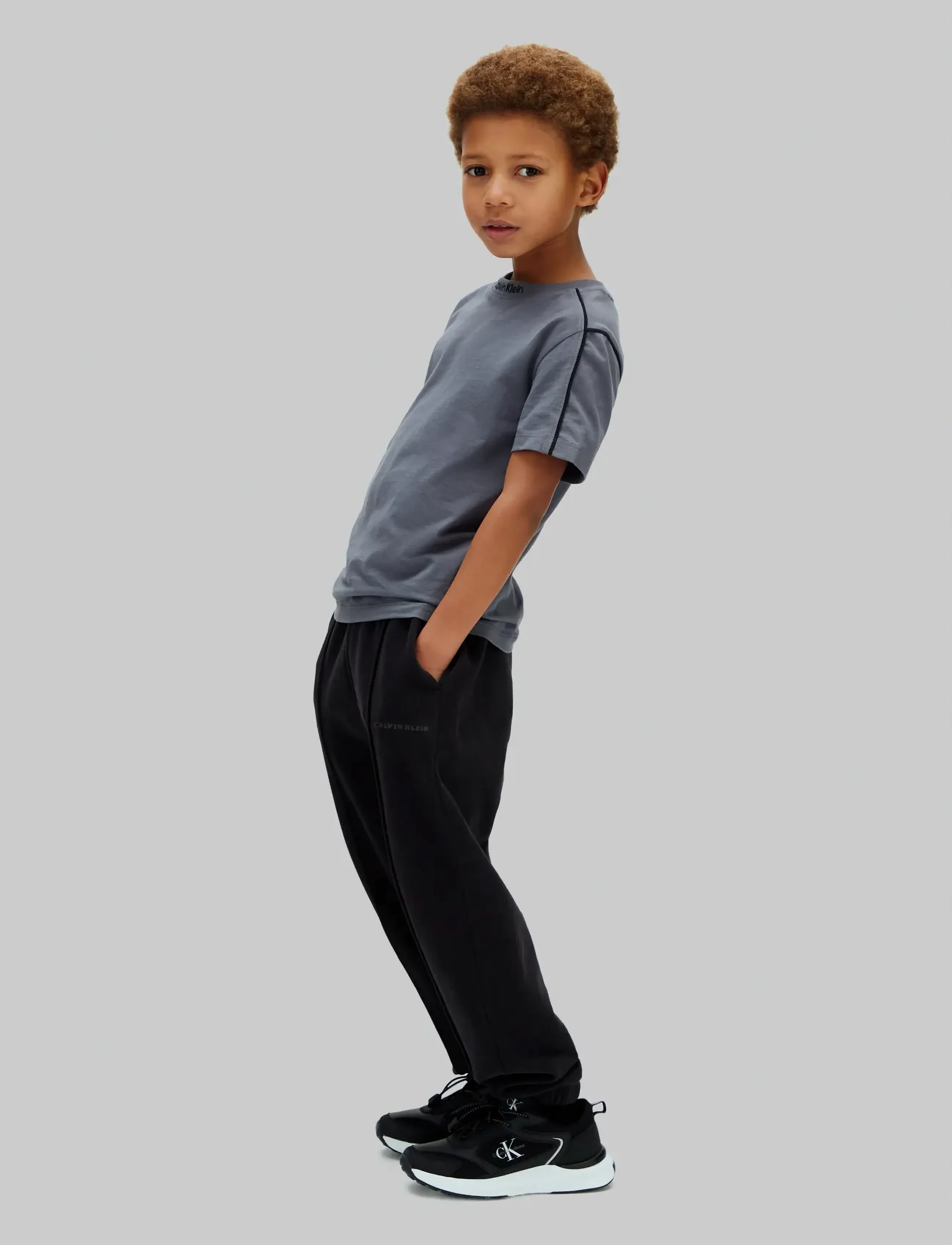 Calvin Klein RELAXED PINTUCK SWEATPANT - Underdele - CK BLACK / black
